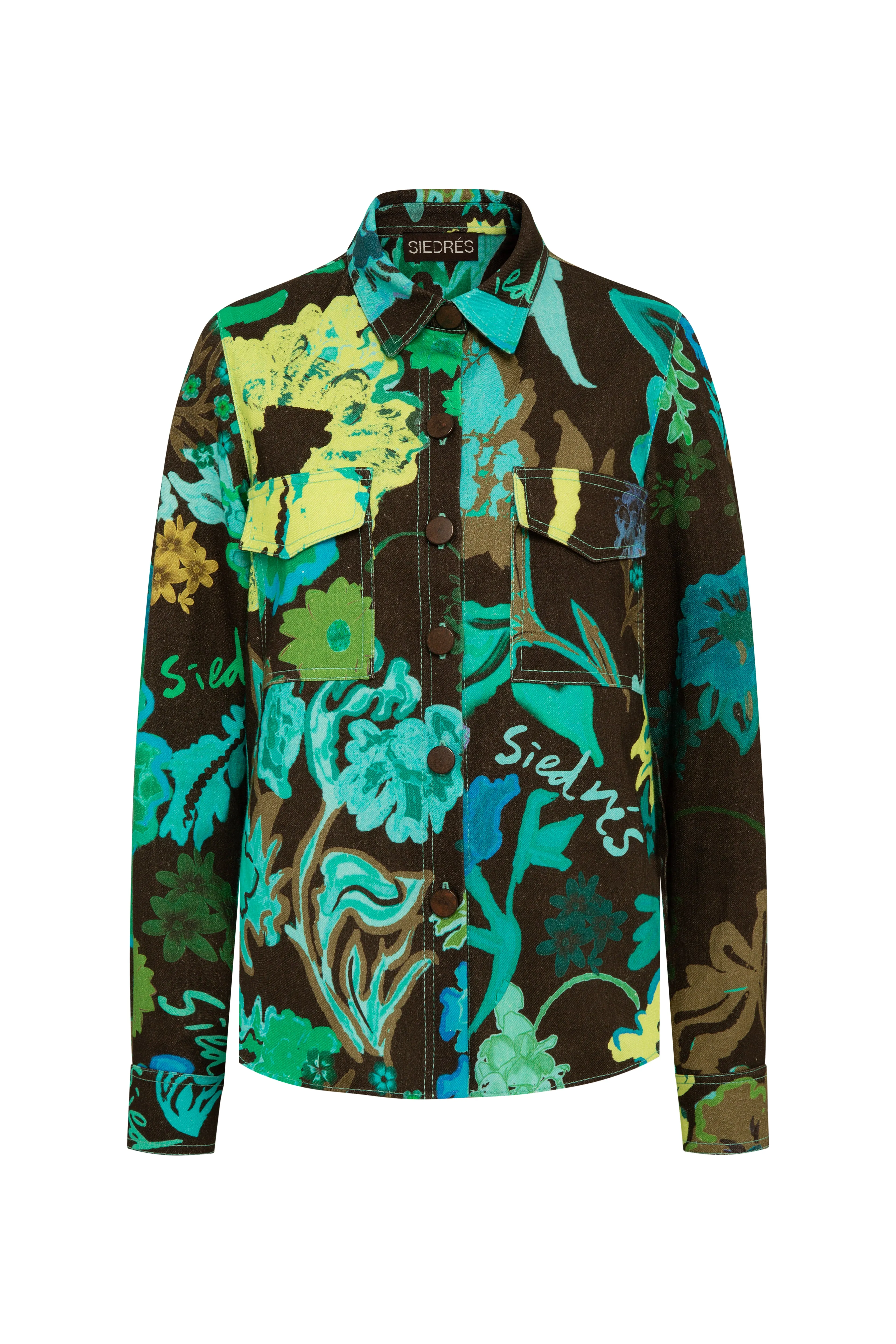 MICLA - Floral printed linen-blend overshirt sold by Siedres product image thumbnail 4