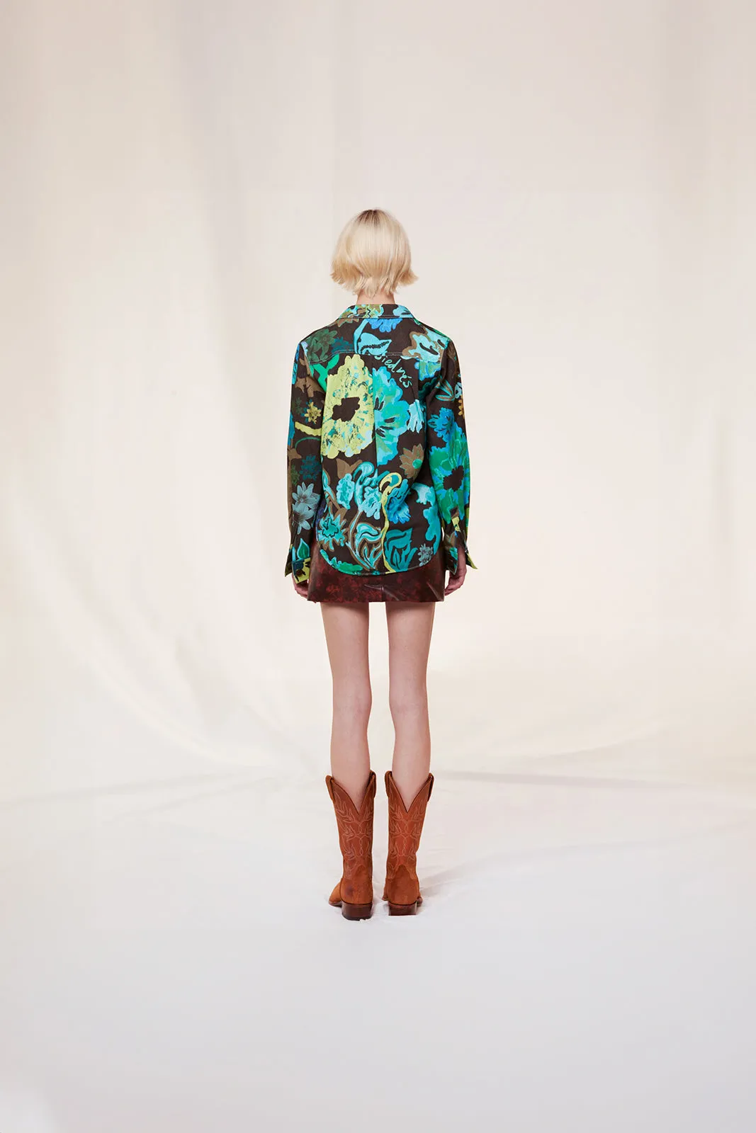 MICLA - Floral printed linen-blend overshirt sold by Siedres product image thumbnail 3