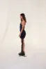 LEXA - Ruffle detailed draped mini jersey dress sold by Siedres