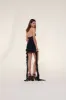 LEXA - Ruffle detailed draped mini jersey dress sold by Siedres