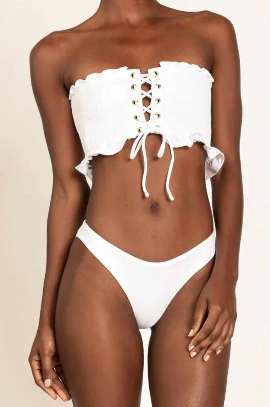 White Bella Bikini Bottom sold by Peixoto