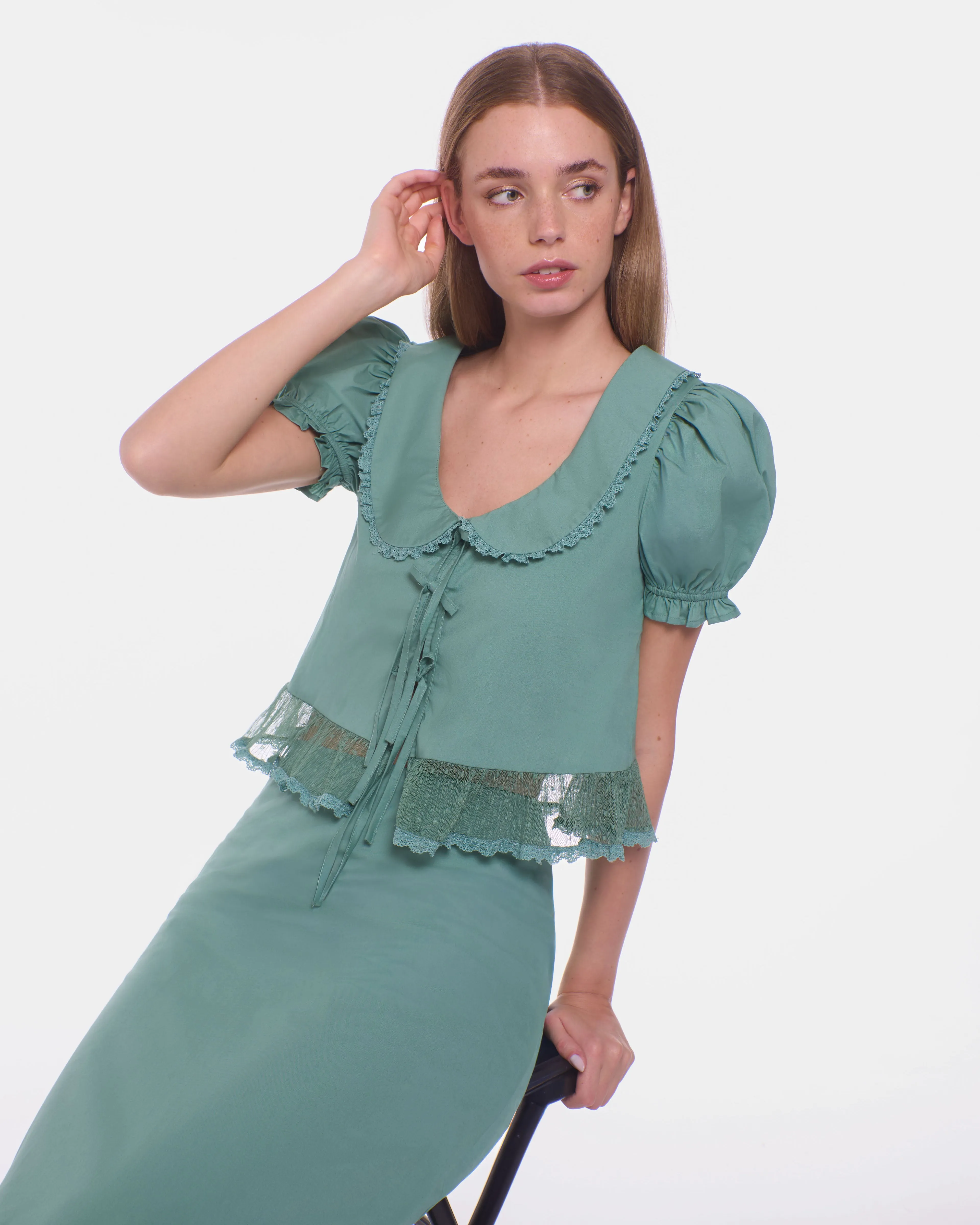 Colette Top - Eucalyptus sold by Peixoto product image thumbnail 4