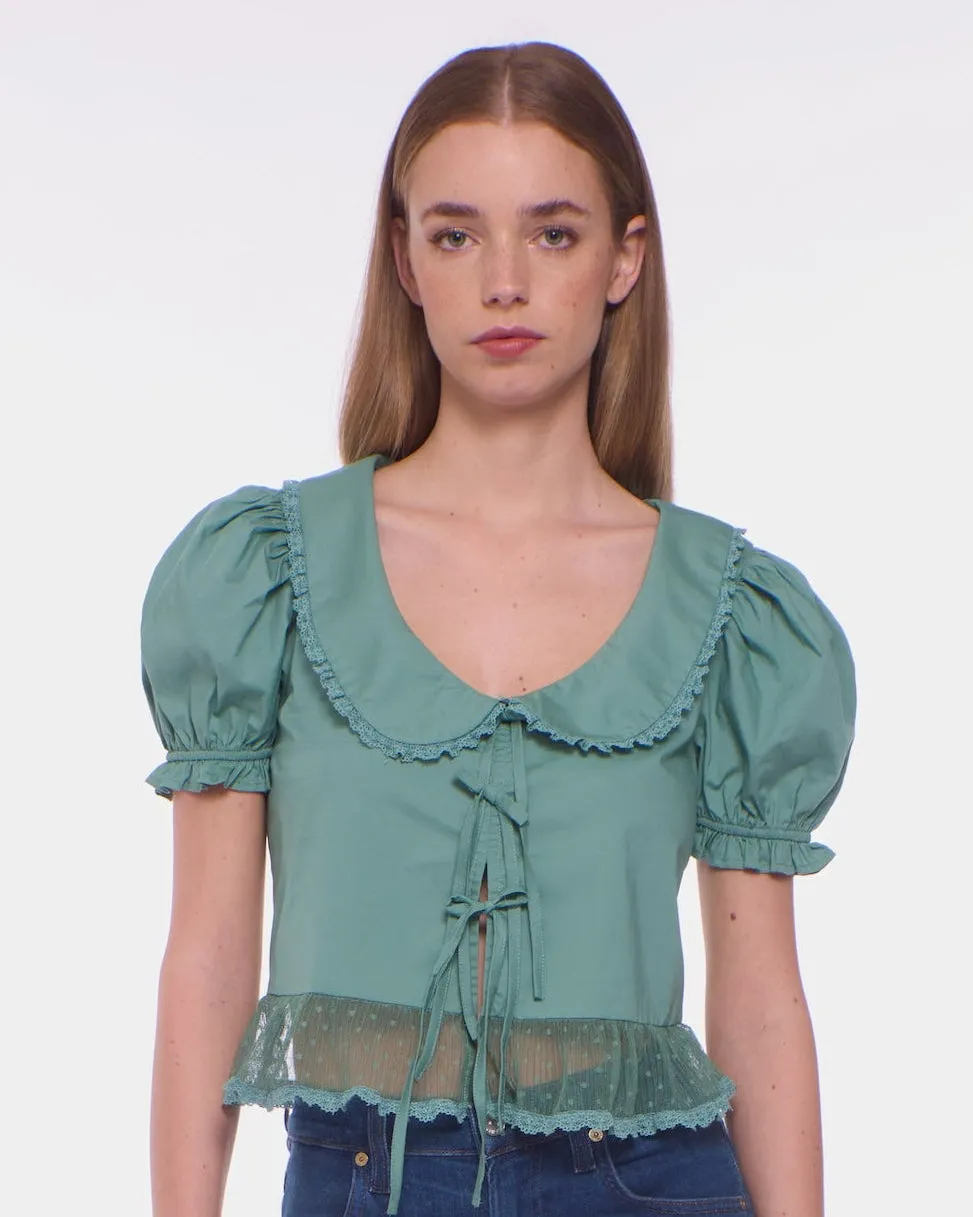 Colette Top - Eucalyptus sold by Peixoto product image thumbnail 3