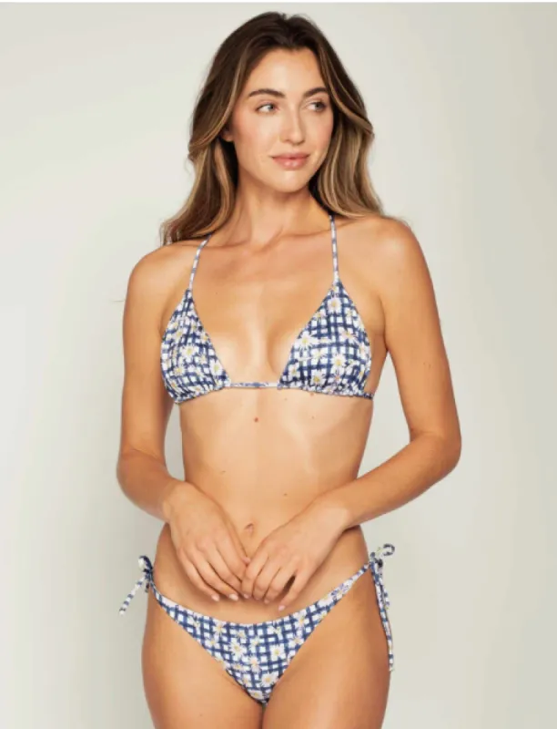 Meadow Gingham Tonie Bikini Bottom sold by Peixoto