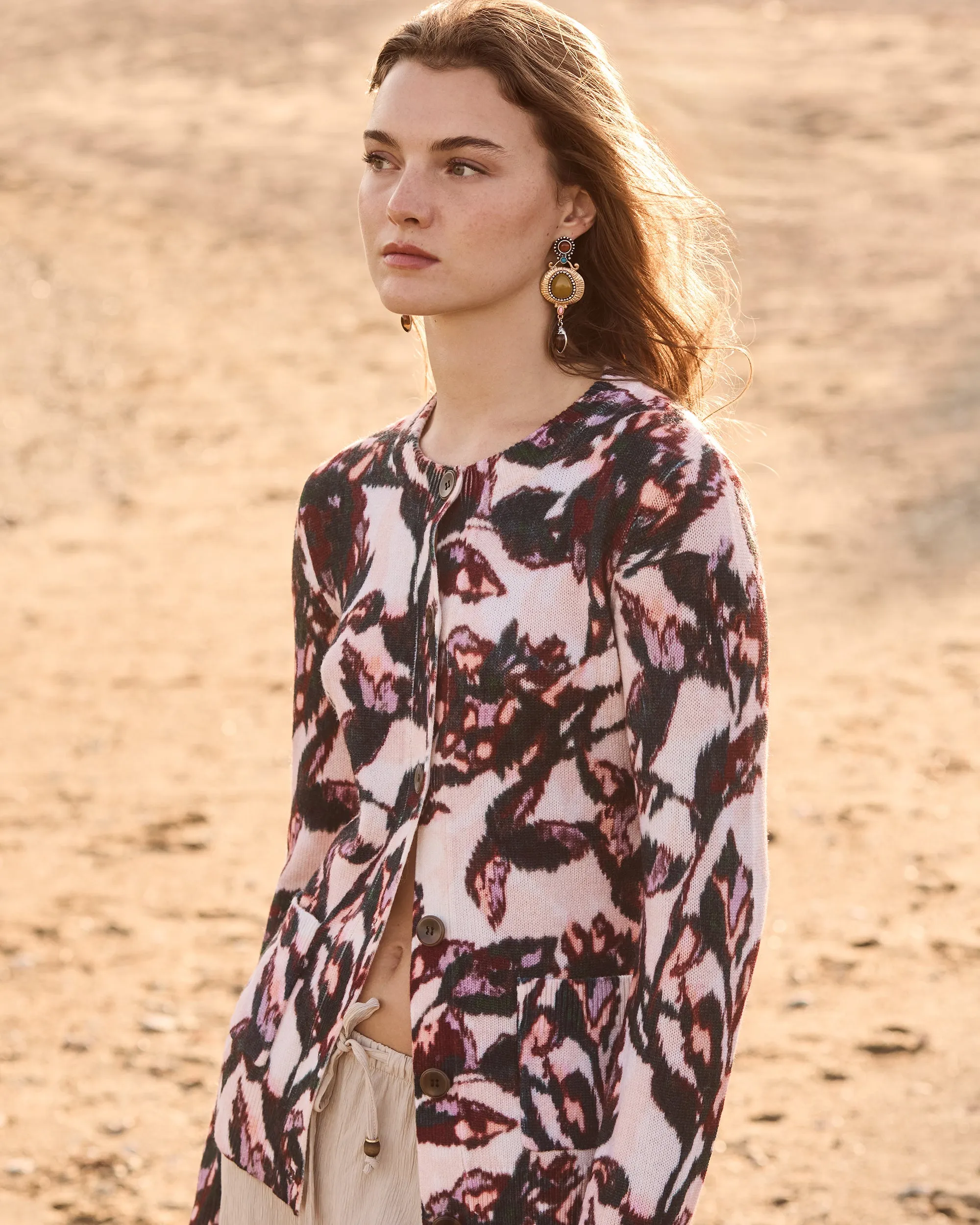 Louisa Cardigan Sweater sold by Figue