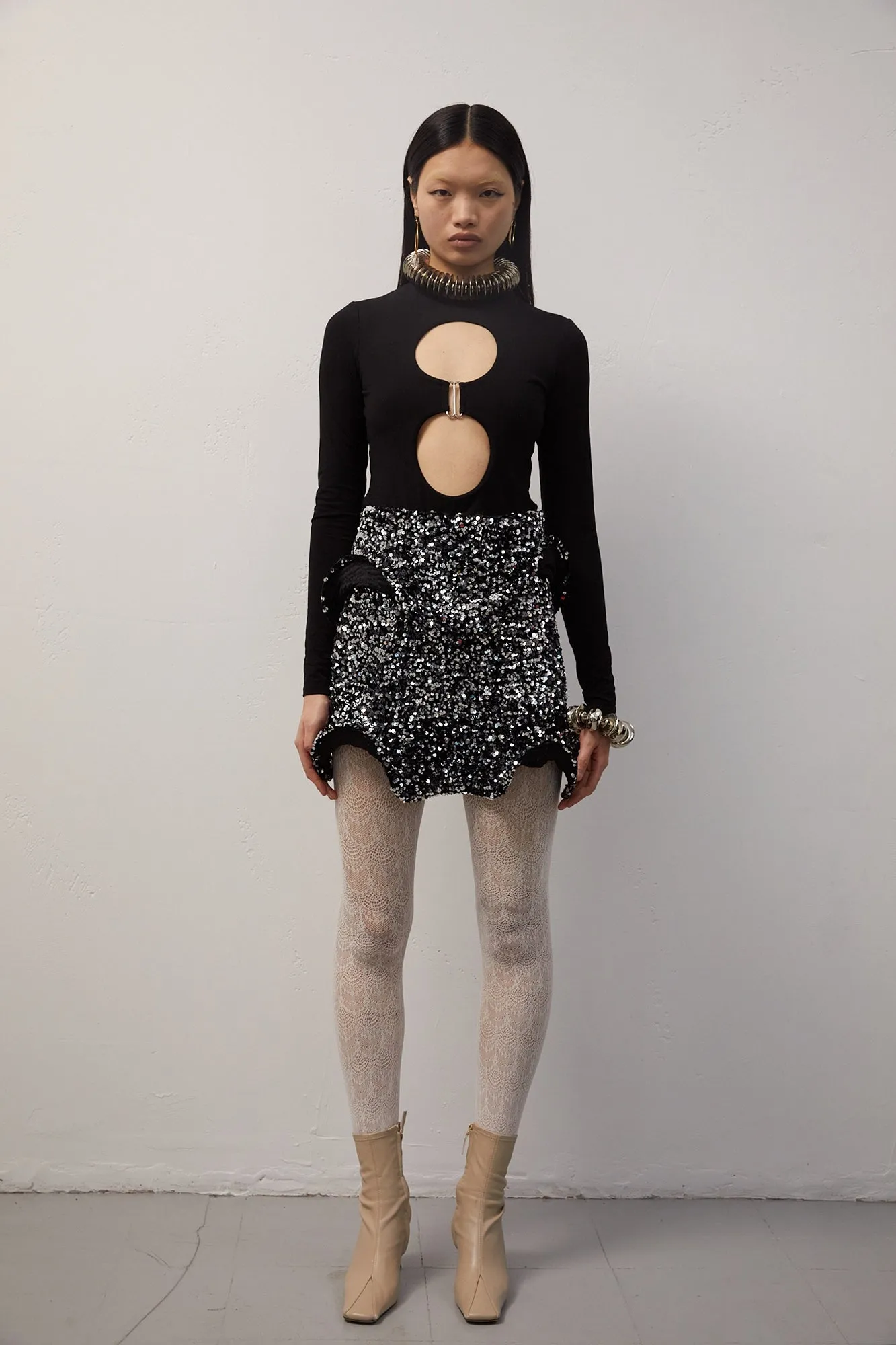 Sequin Wave Mini Skirt sold by Sid Neigum product image thumbnail 5