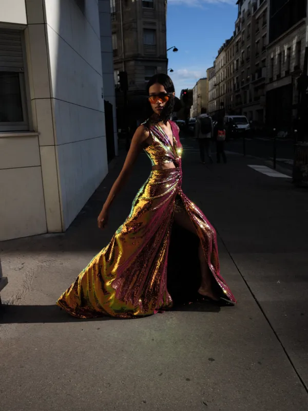 Sequin Triple Loop Dress sold by Sid Neigum