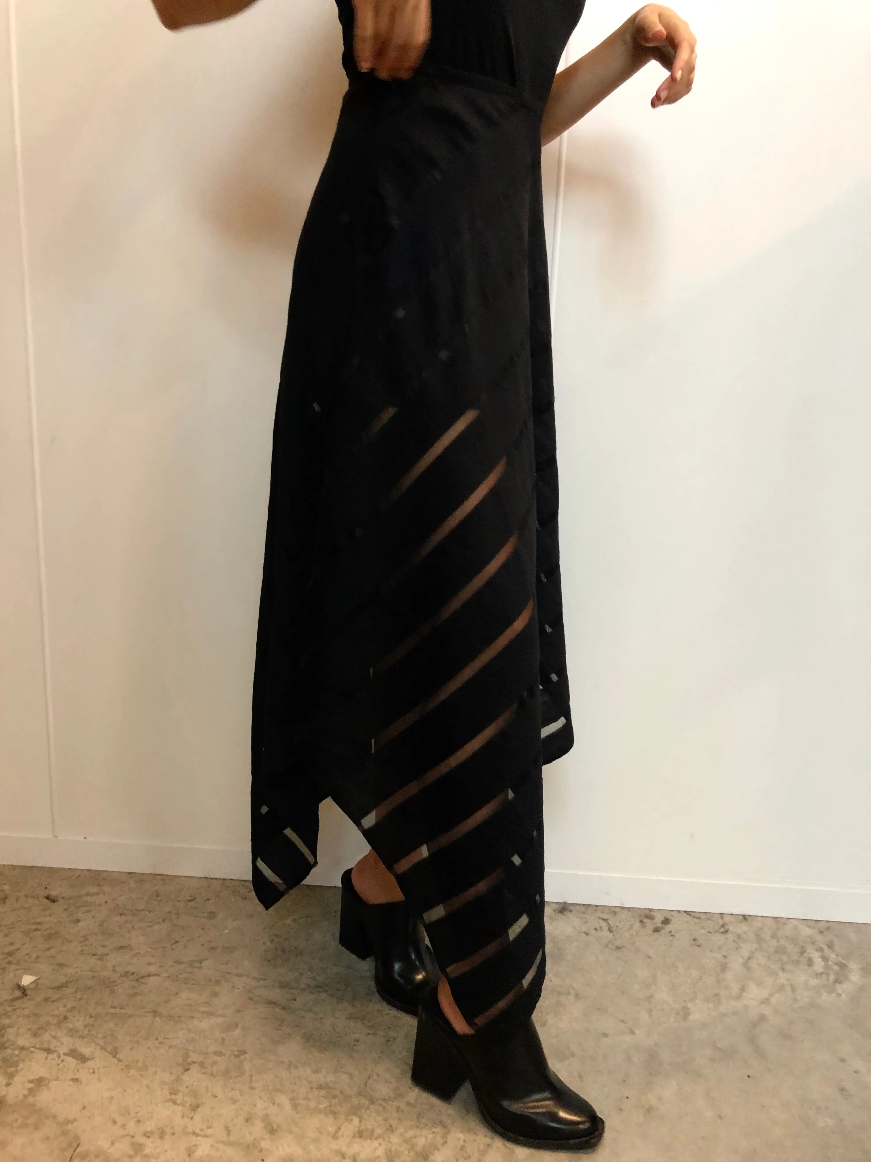 Sheer stripe skirt sold by Sid Neigum product image thumbnail 4