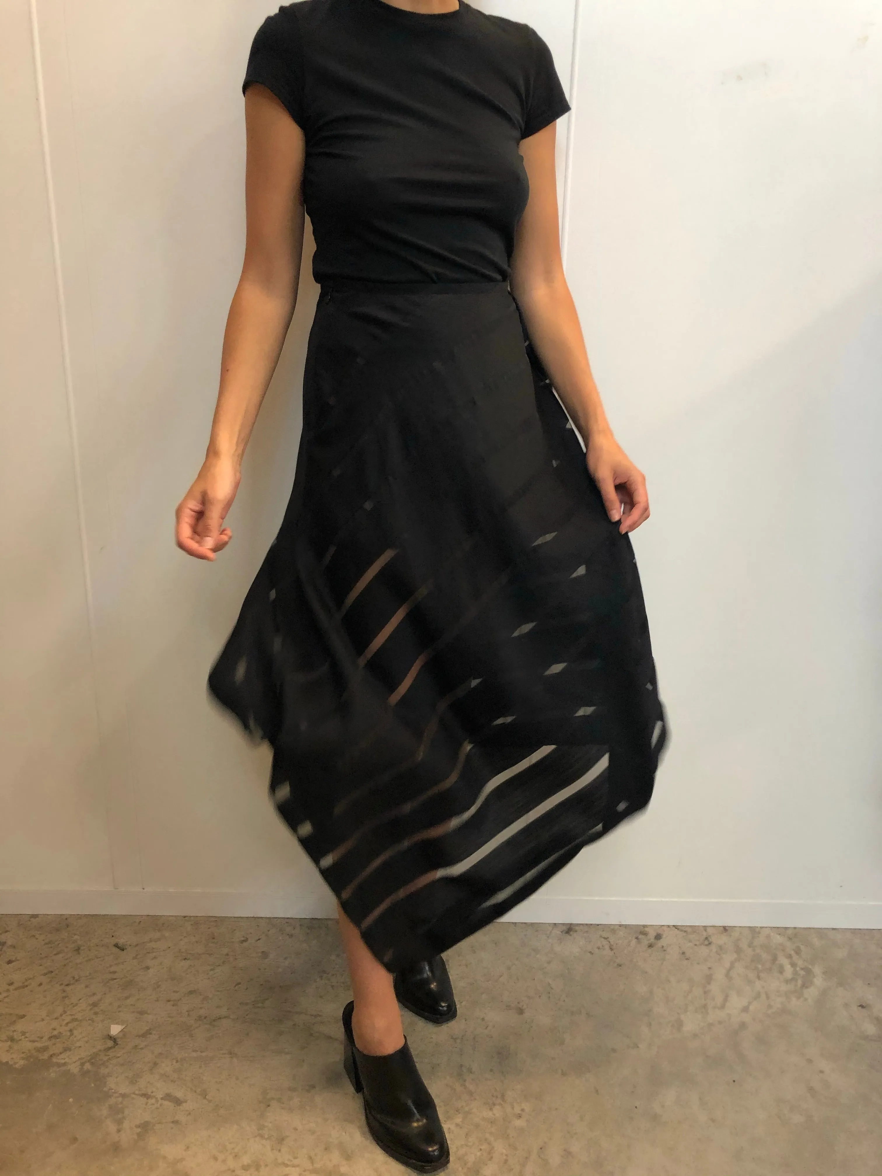 Sheer stripe skirt sold by Sid Neigum product image thumbnail 3