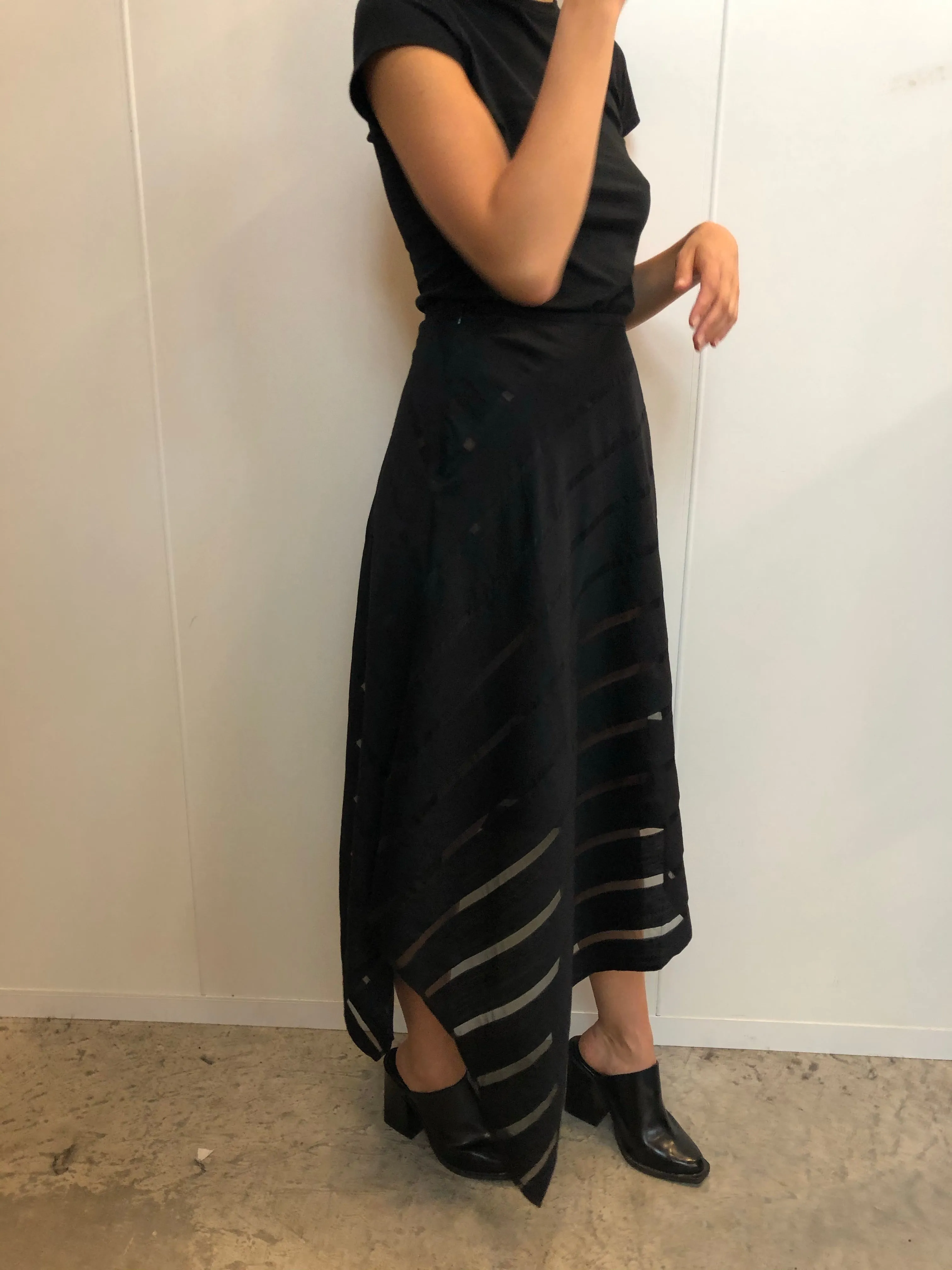 Sheer stripe skirt sold by Sid Neigum product image thumbnail 5