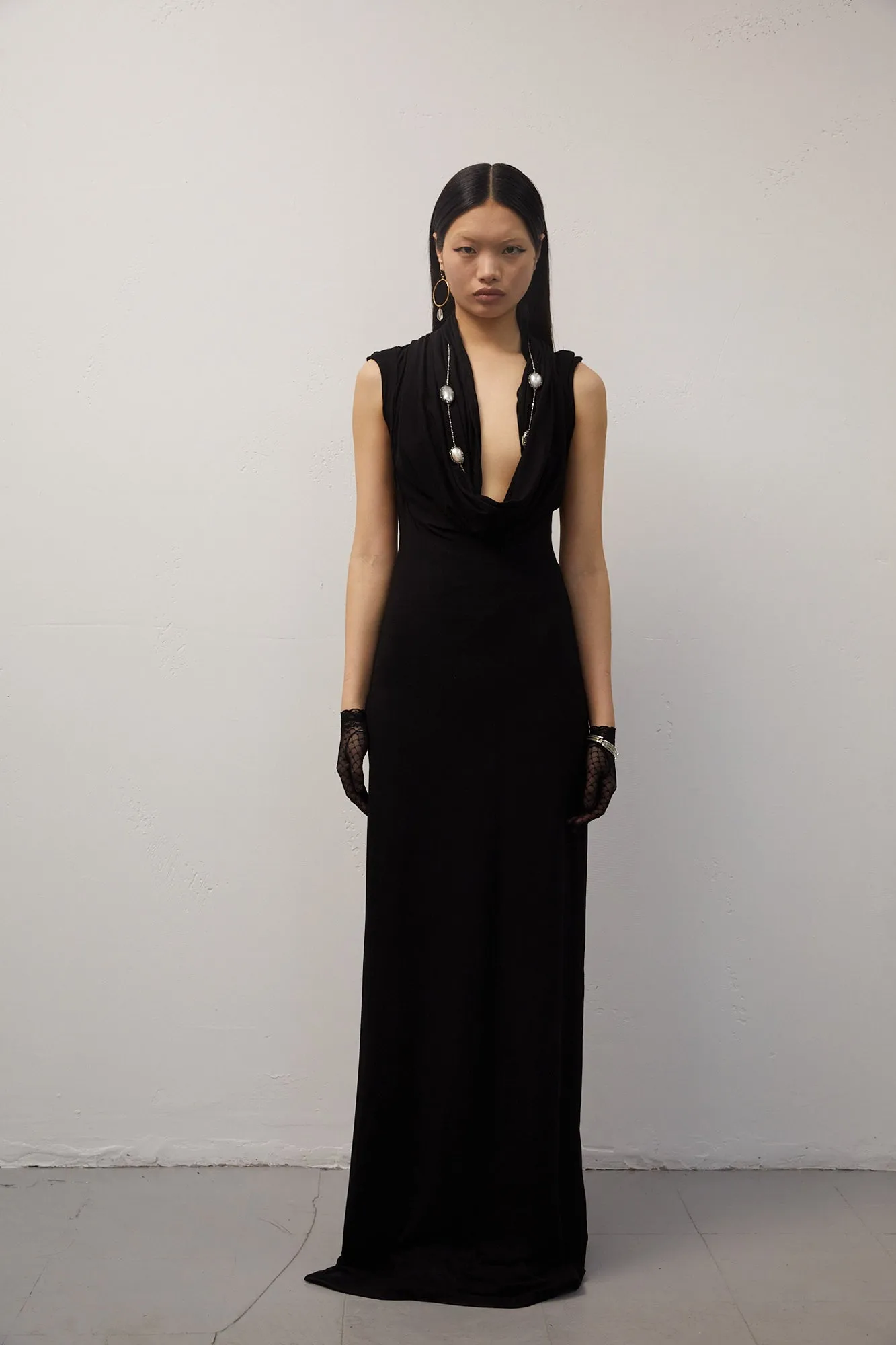 Back Cutout Cowl Dress sold by Sid Neigum product image thumbnail 4