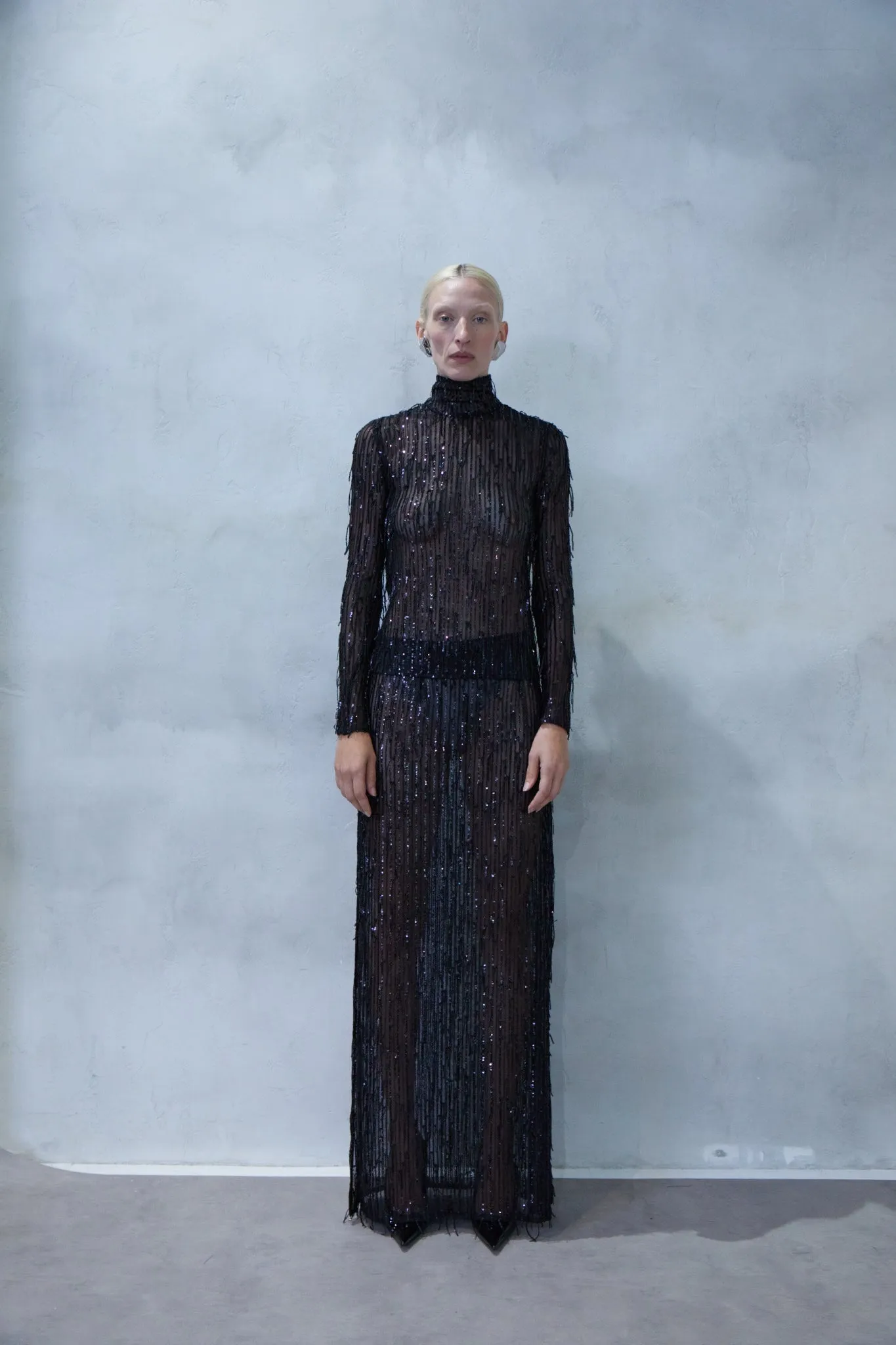 Sheer Fringe Sequin Skirt sold by Sid Neigum product image thumbnail 4