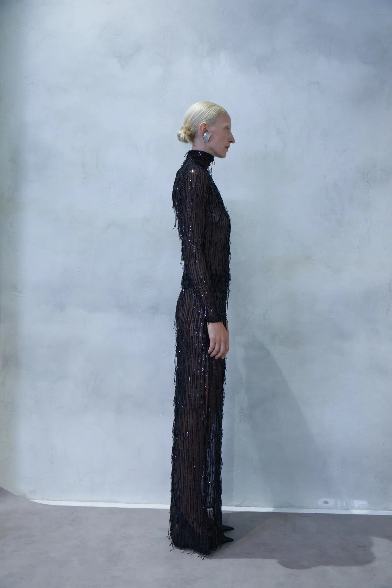 Sheer Fringe Sequin Skirt sold by Sid Neigum product image thumbnail 5