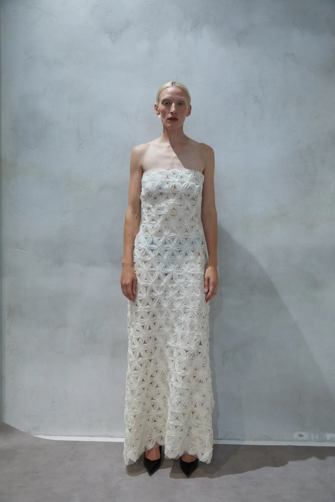 Floral Embroidered Strapless Dress sold by Sid Neigum product image thumbnail 3