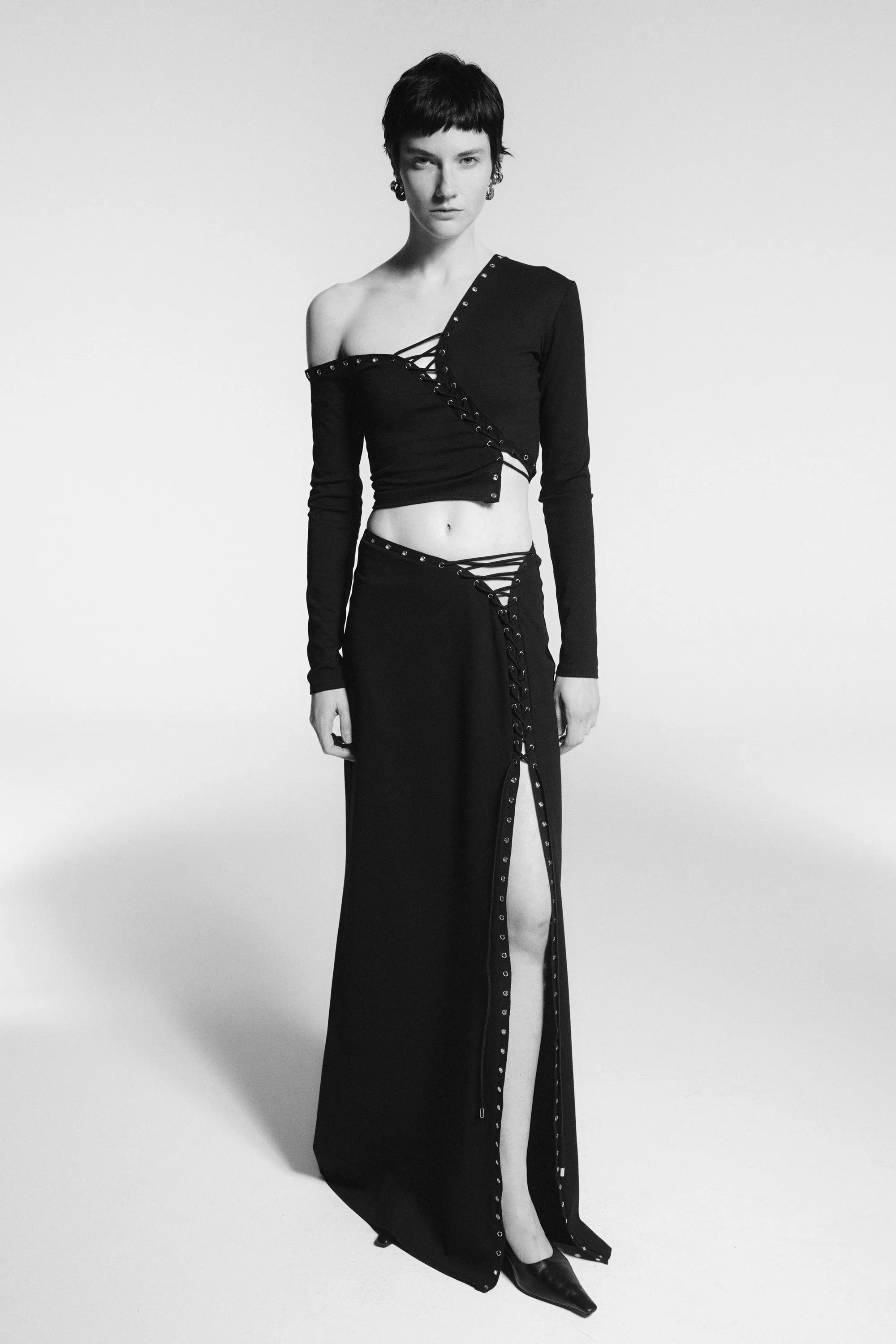 Asymmetrical Lace-up Skirt sold by Sid Neigum product image thumbnail 2