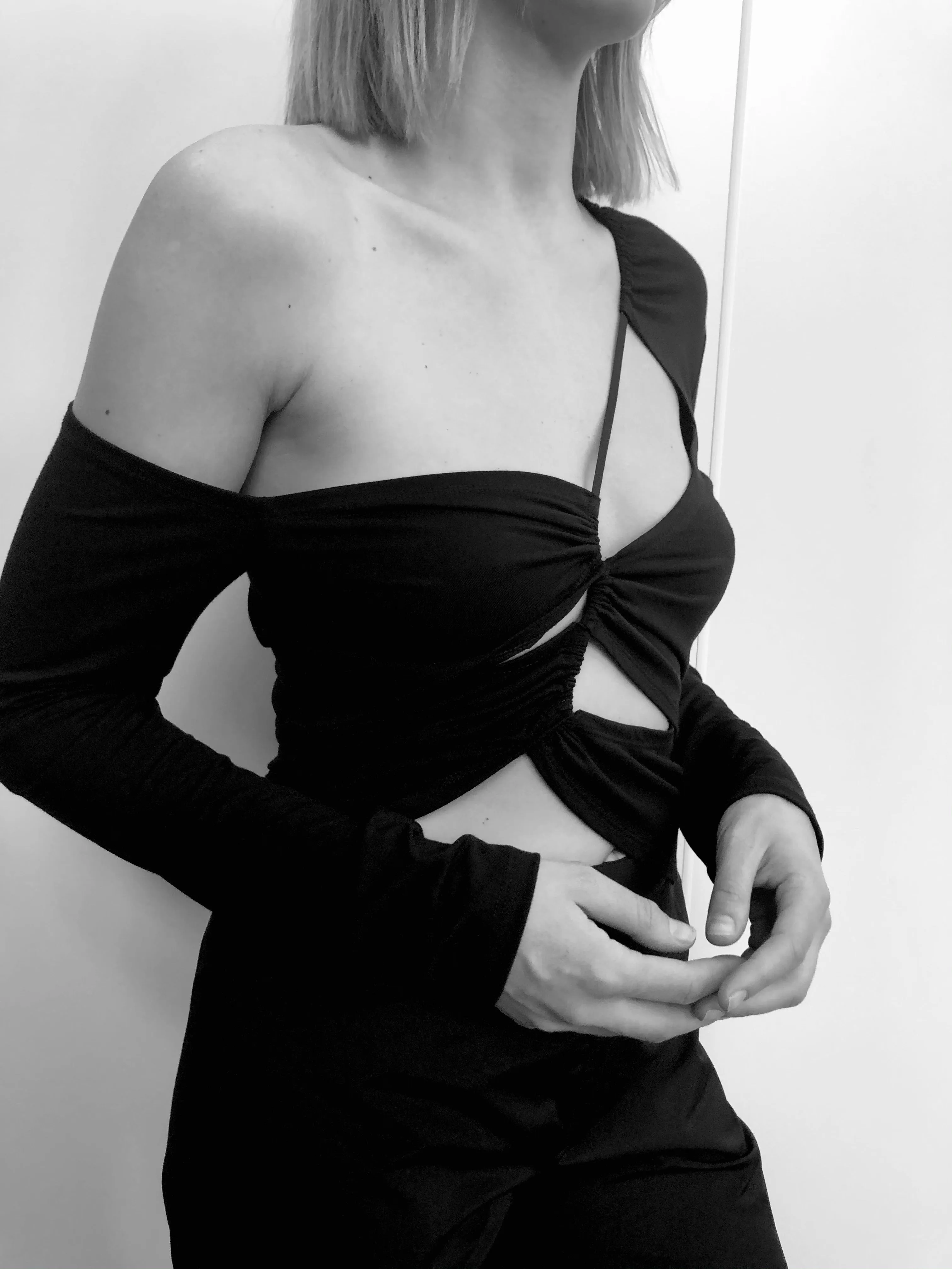 Lightweight Bamboo Cutout Top sold by Sid Neigum