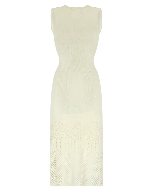 NEM MIDI DRESS | IVORY | PRE ORDER sold by ESCVDO