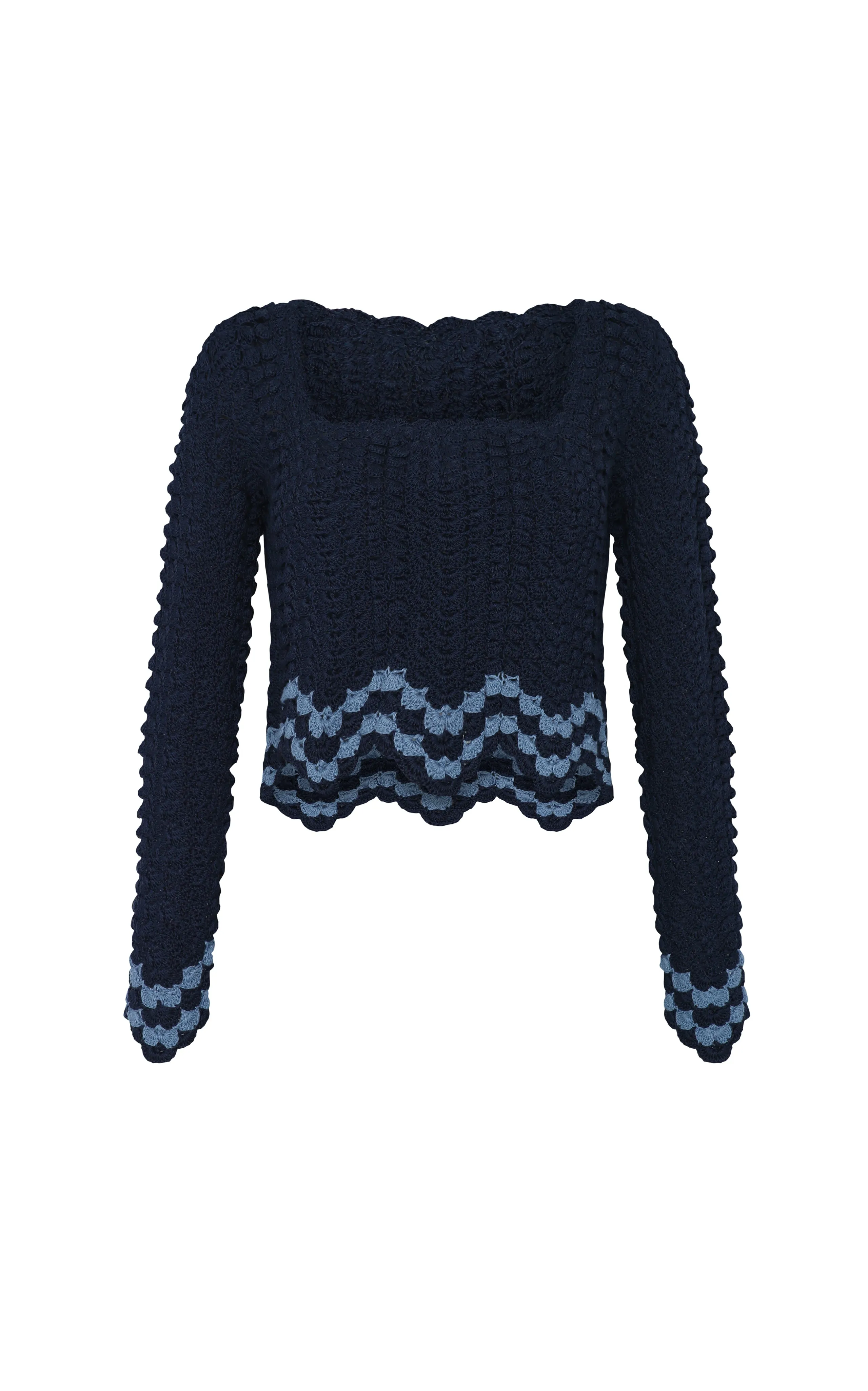 BRISA TOP | NAVY / SKY BLUE sold by ESCVDO product image thumbnail 2