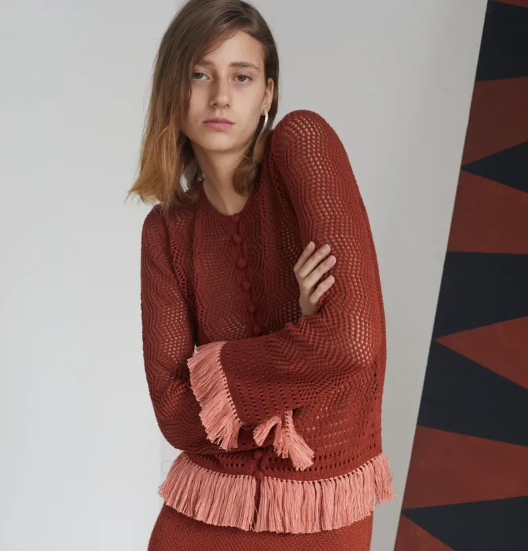 CARISA CARDIGAN | BROWN made by ESCVDO