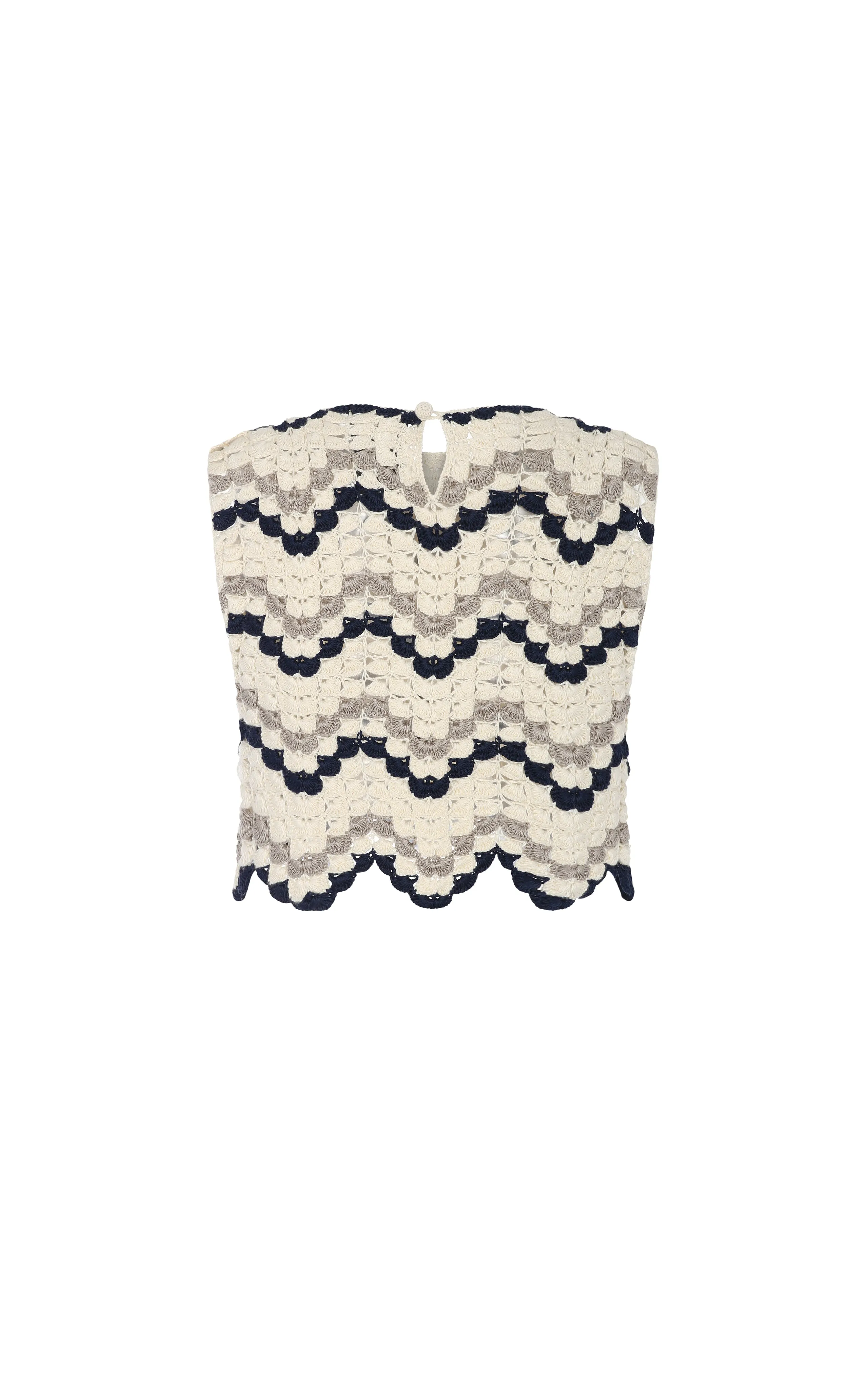 NIEVA TOP | IVORY / NAVY sold by ESCVDO product image thumbnail 3