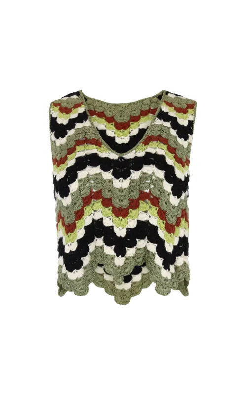 SUSPIRO TOP | GREEN/BLACK sold by ESCVDO