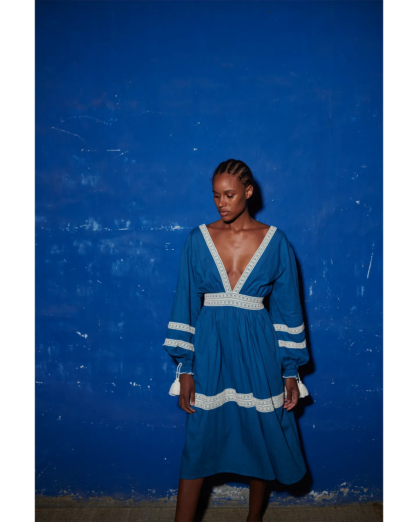 VOLTA MIDI DRESS | SKYBLUE sold by ESCVDO