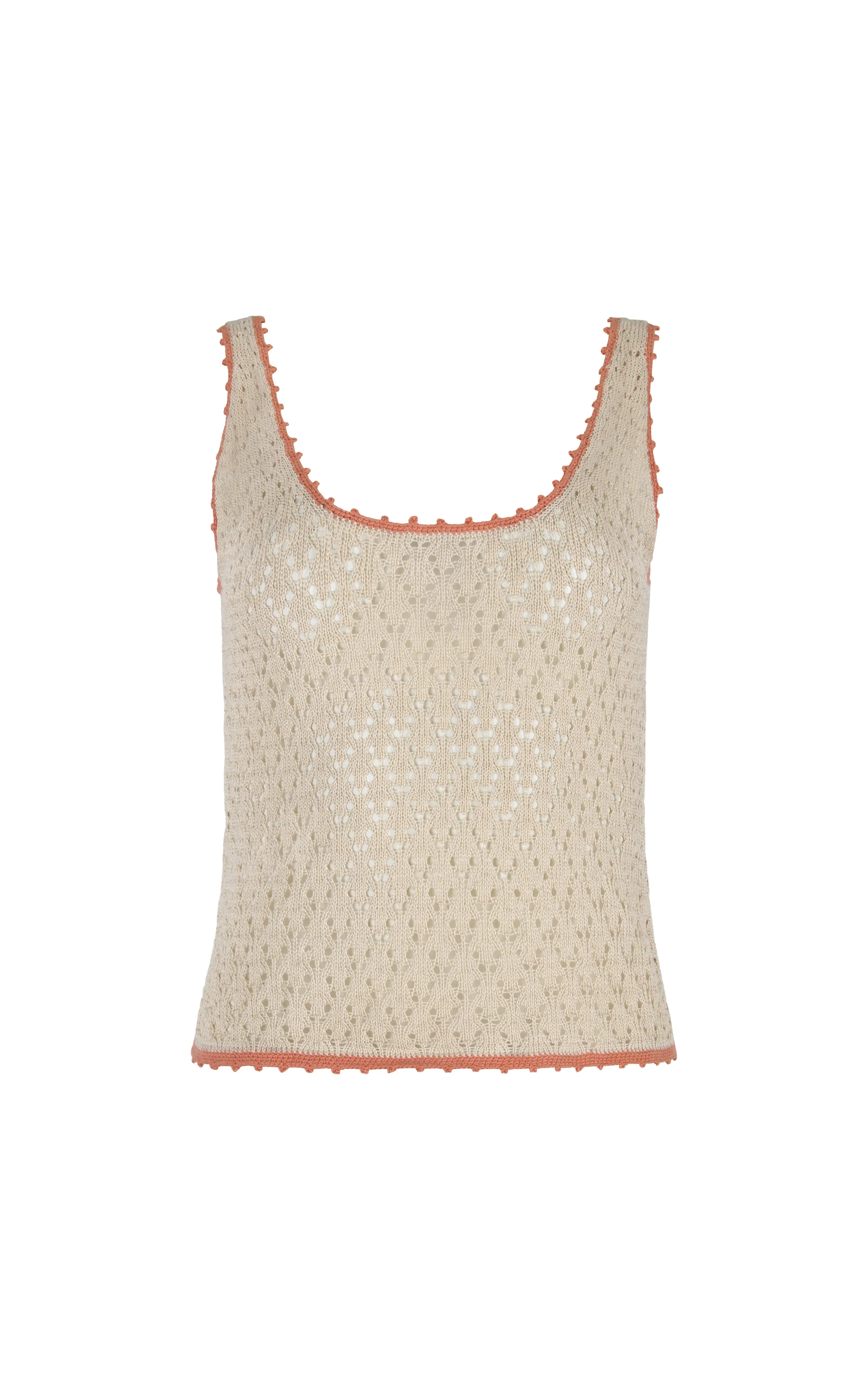 LANDO TOP | IVORY / PEACH sold by ESCVDO