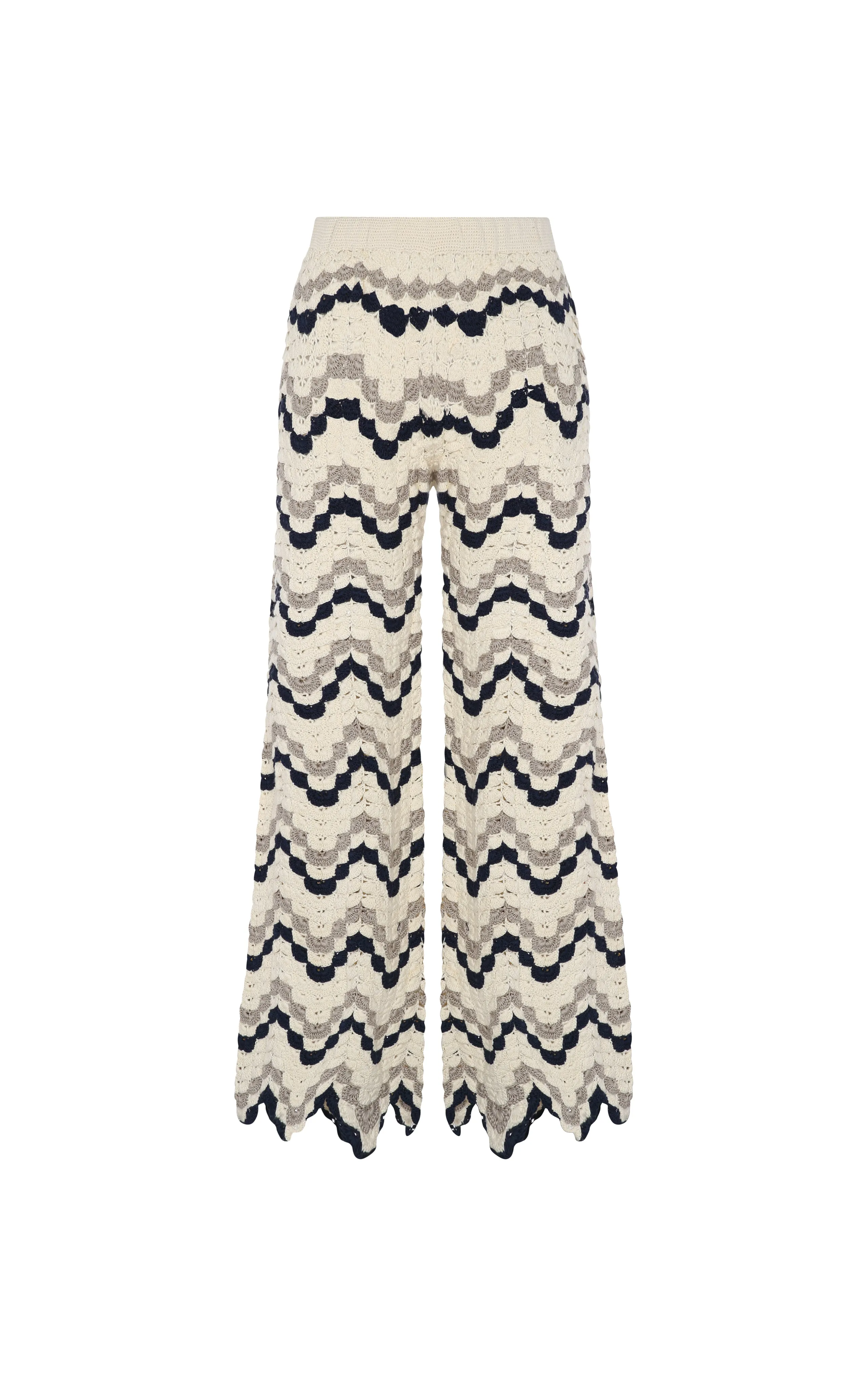 SAFI PANTS | IVORY / NAVY sold by ESCVDO