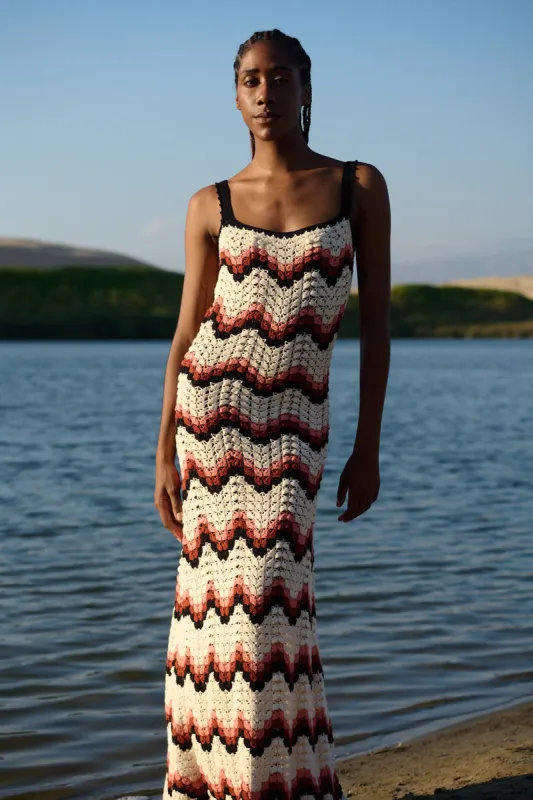 MAREA DRESS | PEACH/BLACK sold by ESCVDO