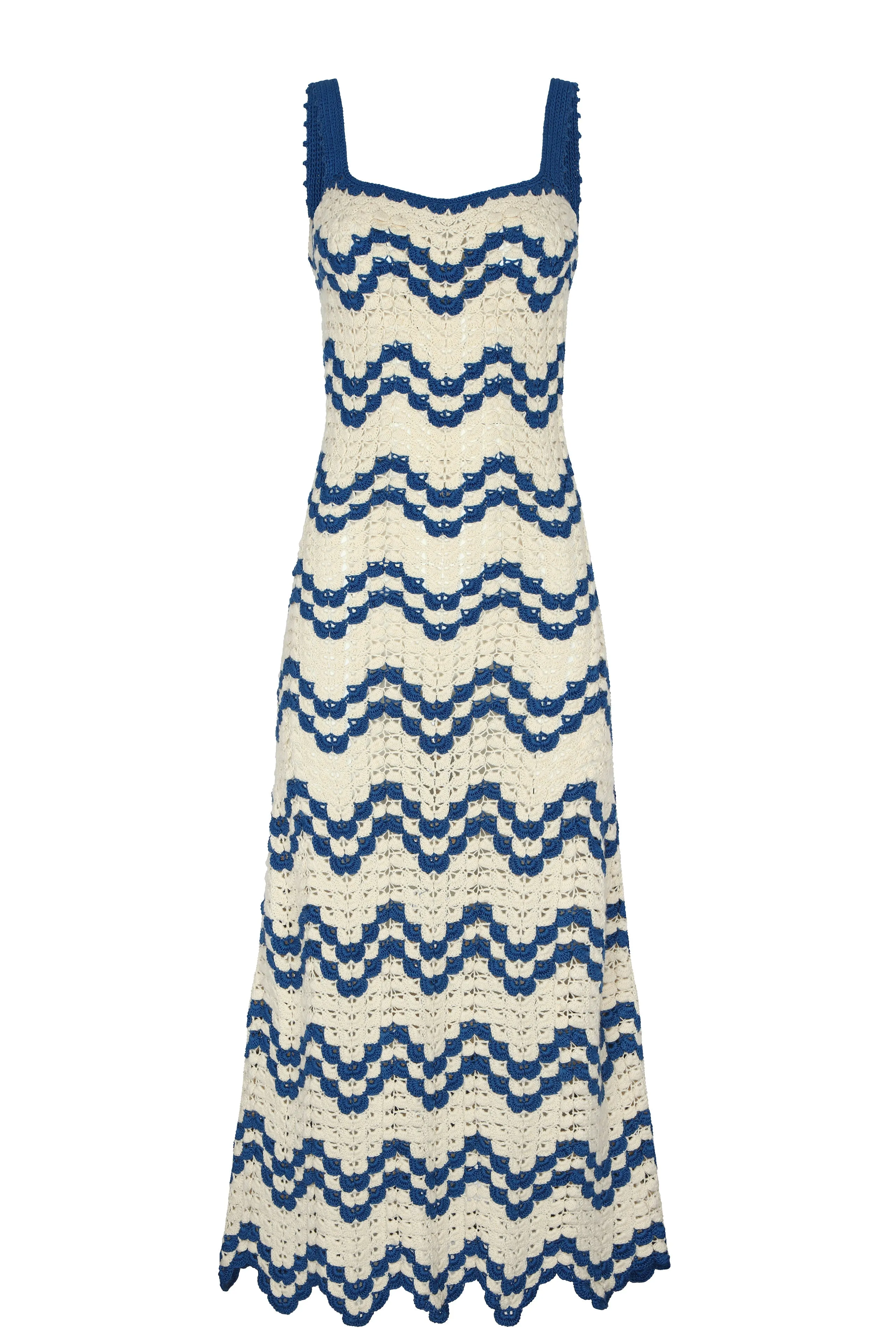 MAREA MAXI DRESS | IVORY/BLUE sold by ESCVDO product image thumbnail 4