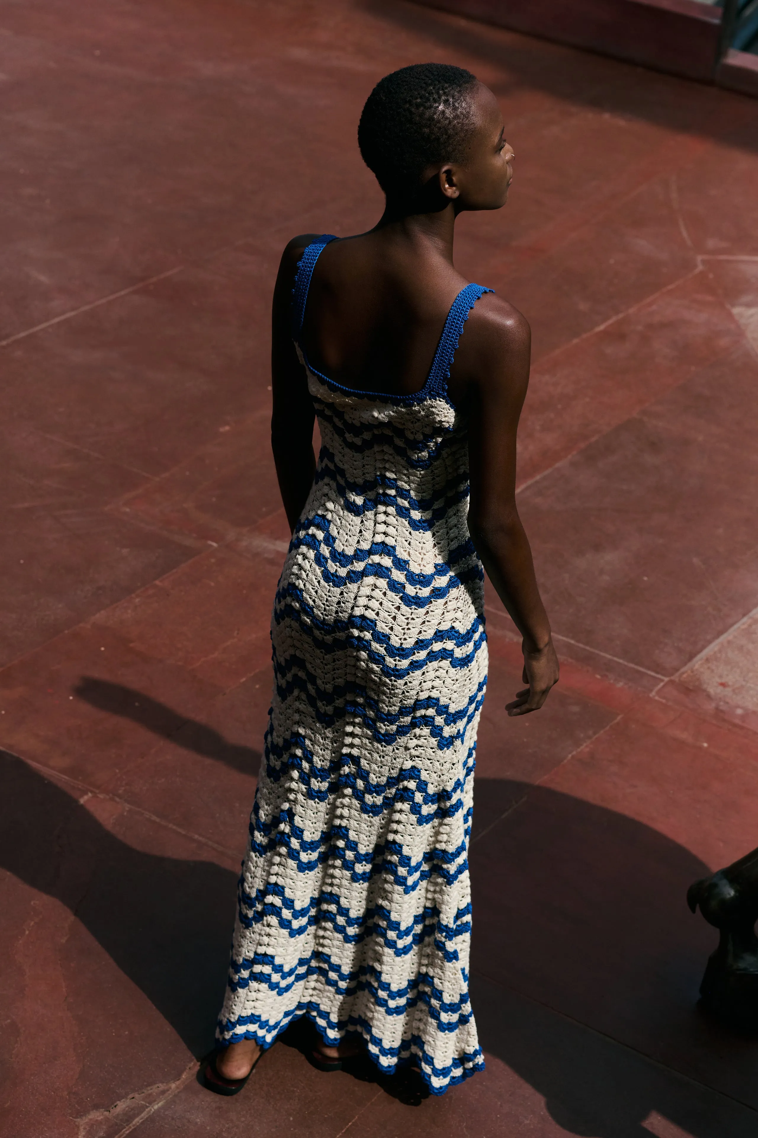 MAREA MAXI DRESS | IVORY/BLUE sold by ESCVDO product image thumbnail 5