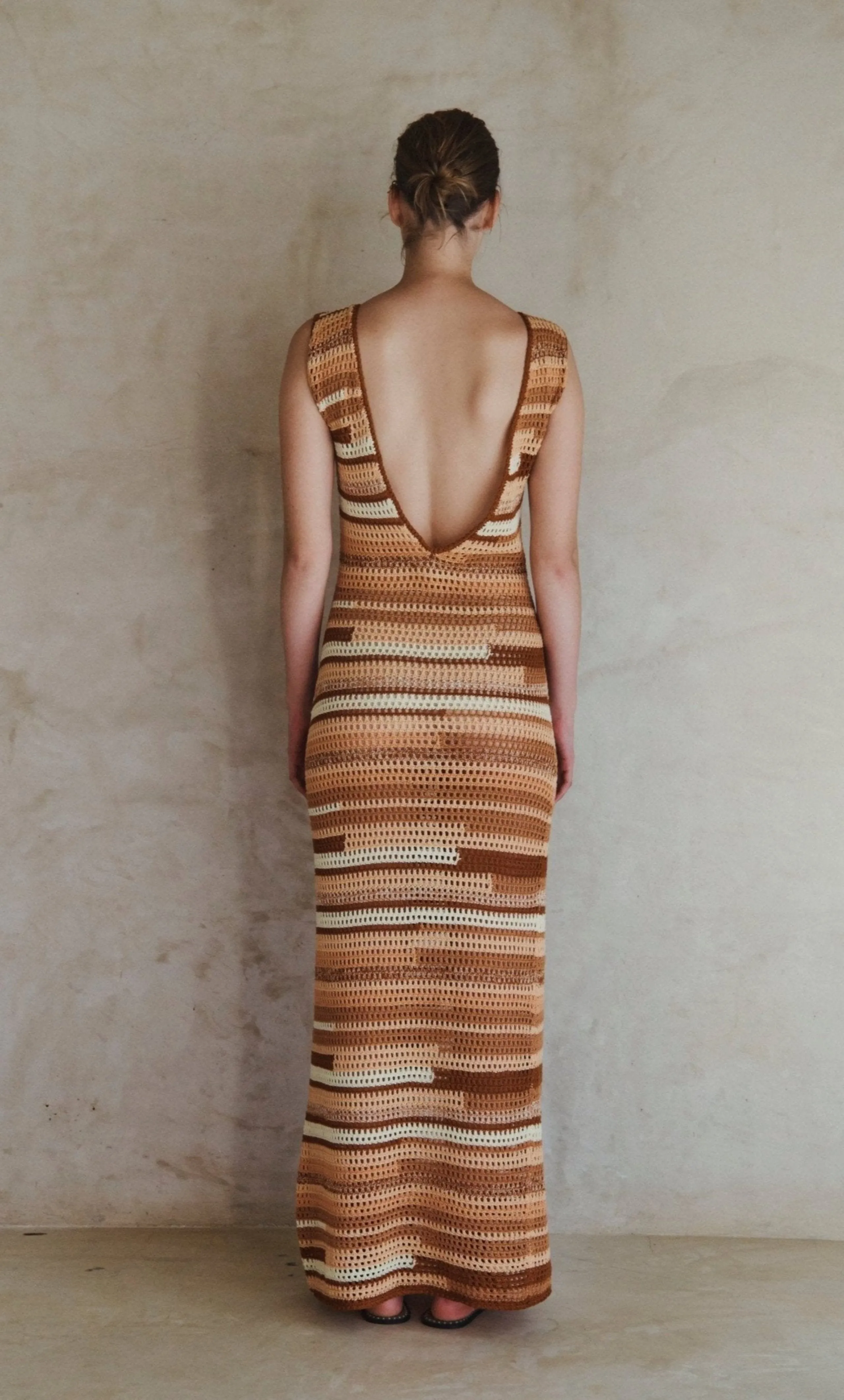 SPONDYLUS MAXI DRESS | PEACH NECTAR sold by ESCVDO product image thumbnail 5