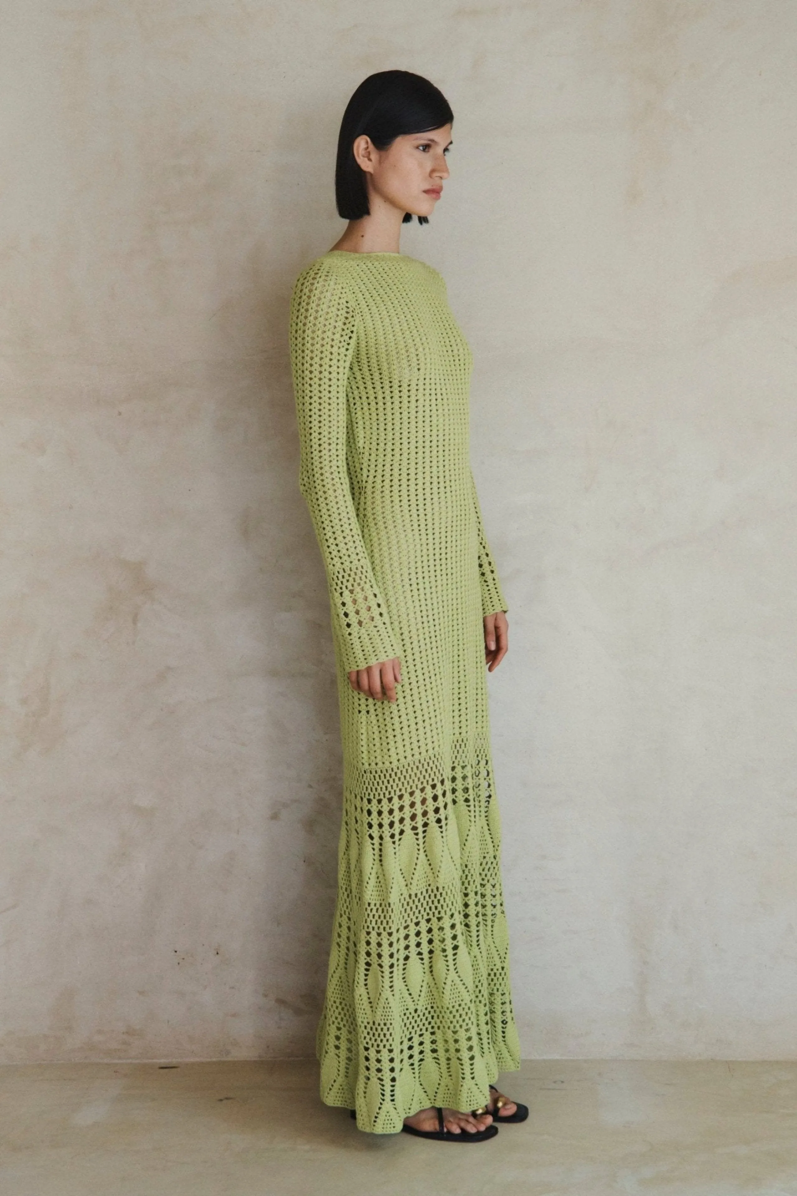 REFLEJO MAXI DRESS | PISTACCIO sold by ESCVDO product image thumbnail 3