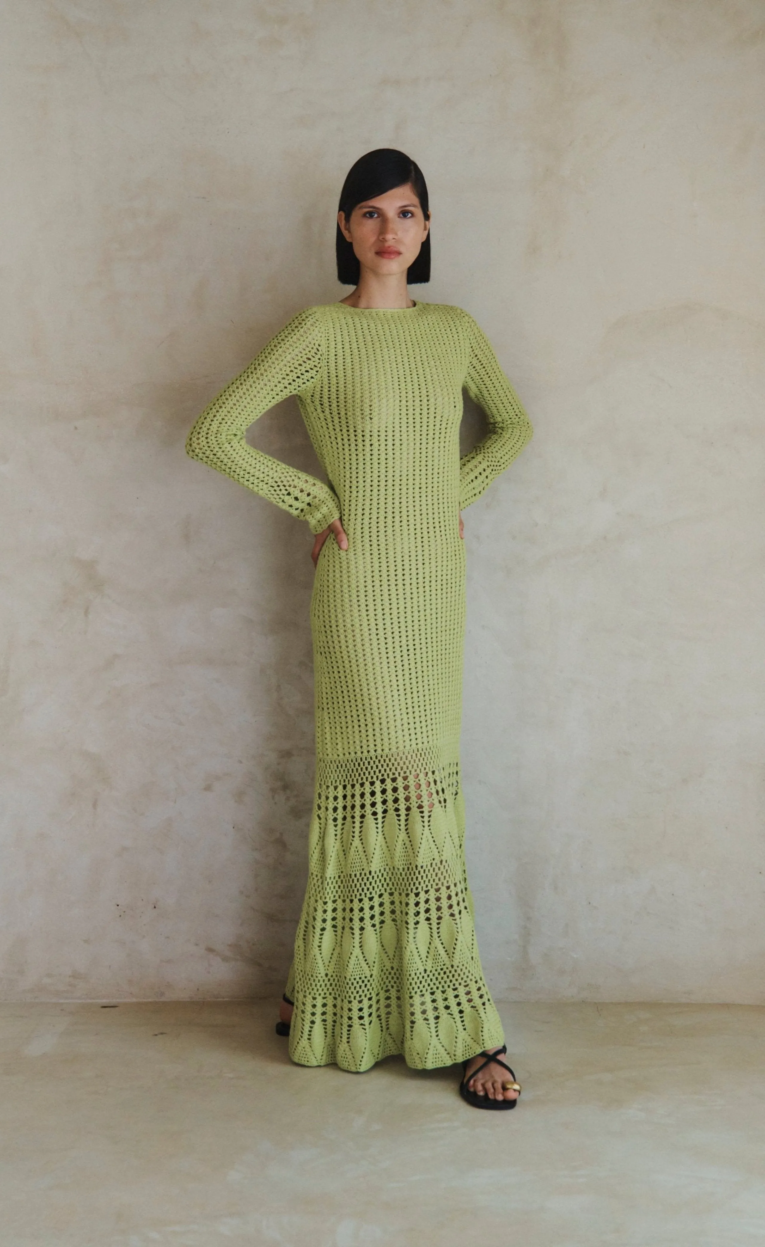 REFLEJO MAXI DRESS | PISTACCIO sold by ESCVDO product image thumbnail 2