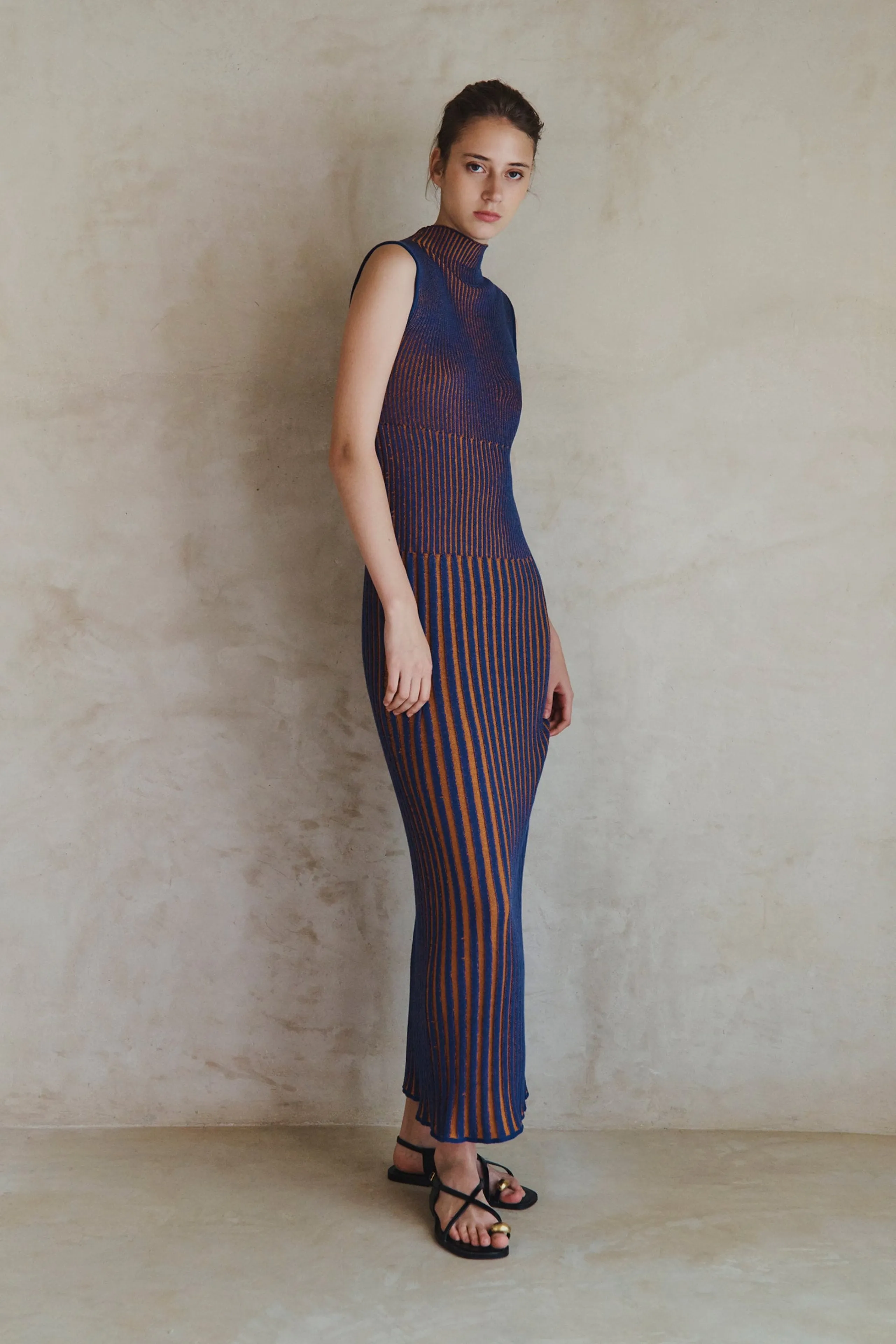 GOLFO MAXI DRESS | ELECTRIC BLUE ORANGE sold by ESCVDO product image thumbnail 2