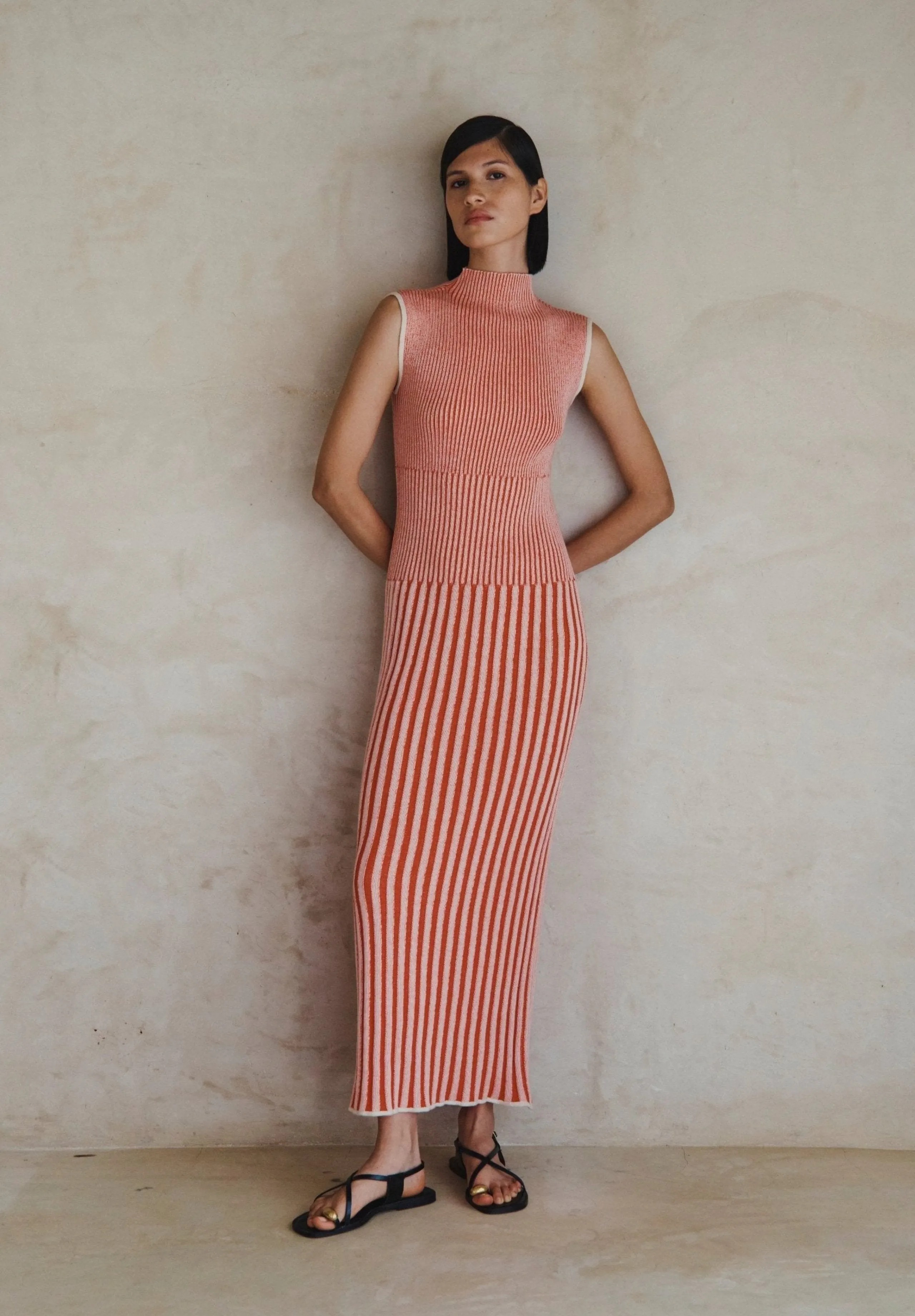 GOLFO MAXI DRESS | TANGERINE IVORY | PRE ORDER sold by ESCVDO