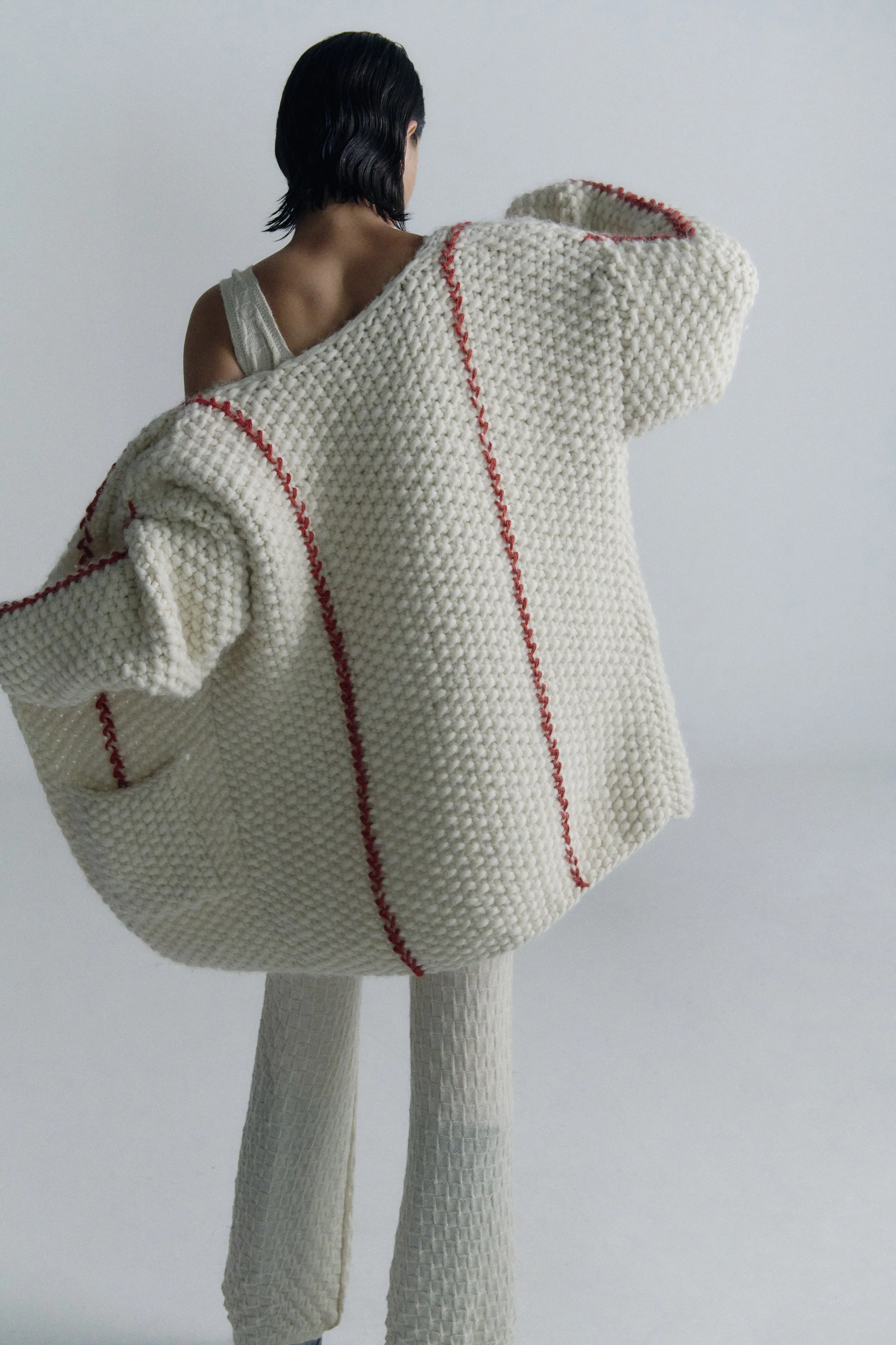 COCOON MAXI CARDIGAN | IVORY sold by ESCVDO product image thumbnail 3