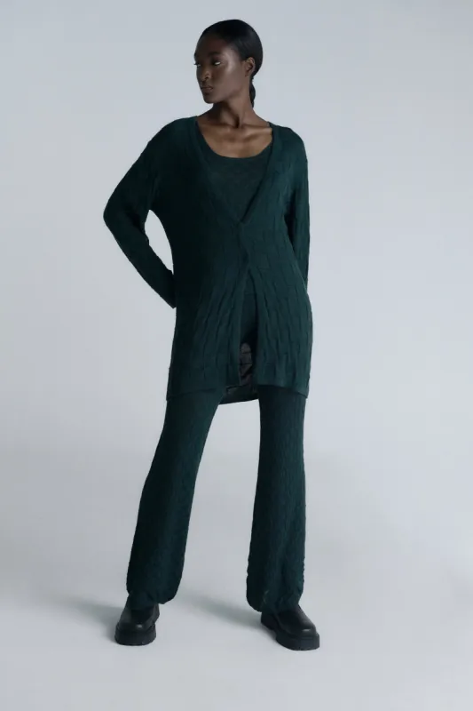 TAKI LIGHT KNIT CARDIGAN | GREEN sold by ESCVDO