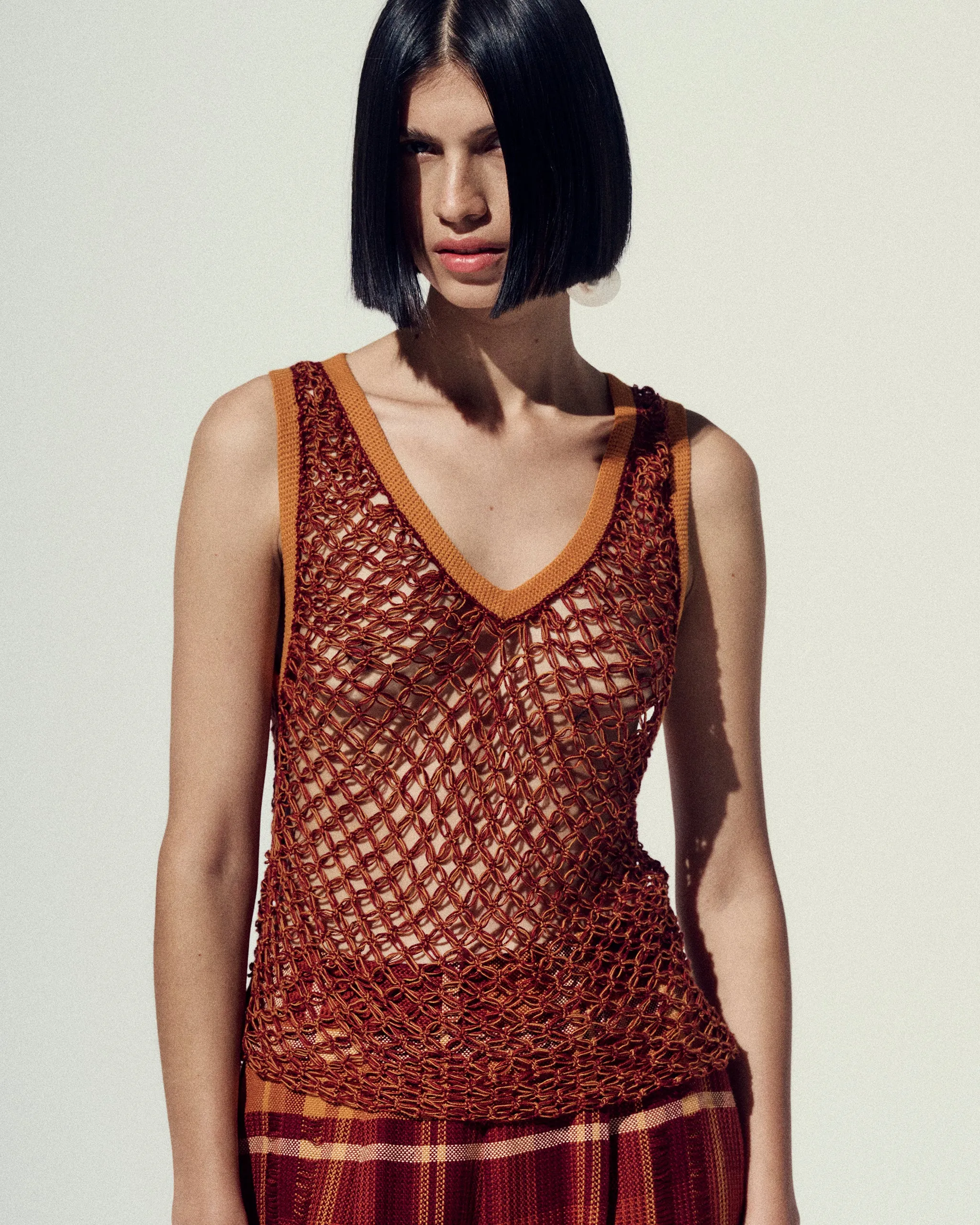 ILLAPA CROCHET TOP | ORANGE-BROWN sold by ESCVDO product image thumbnail 3