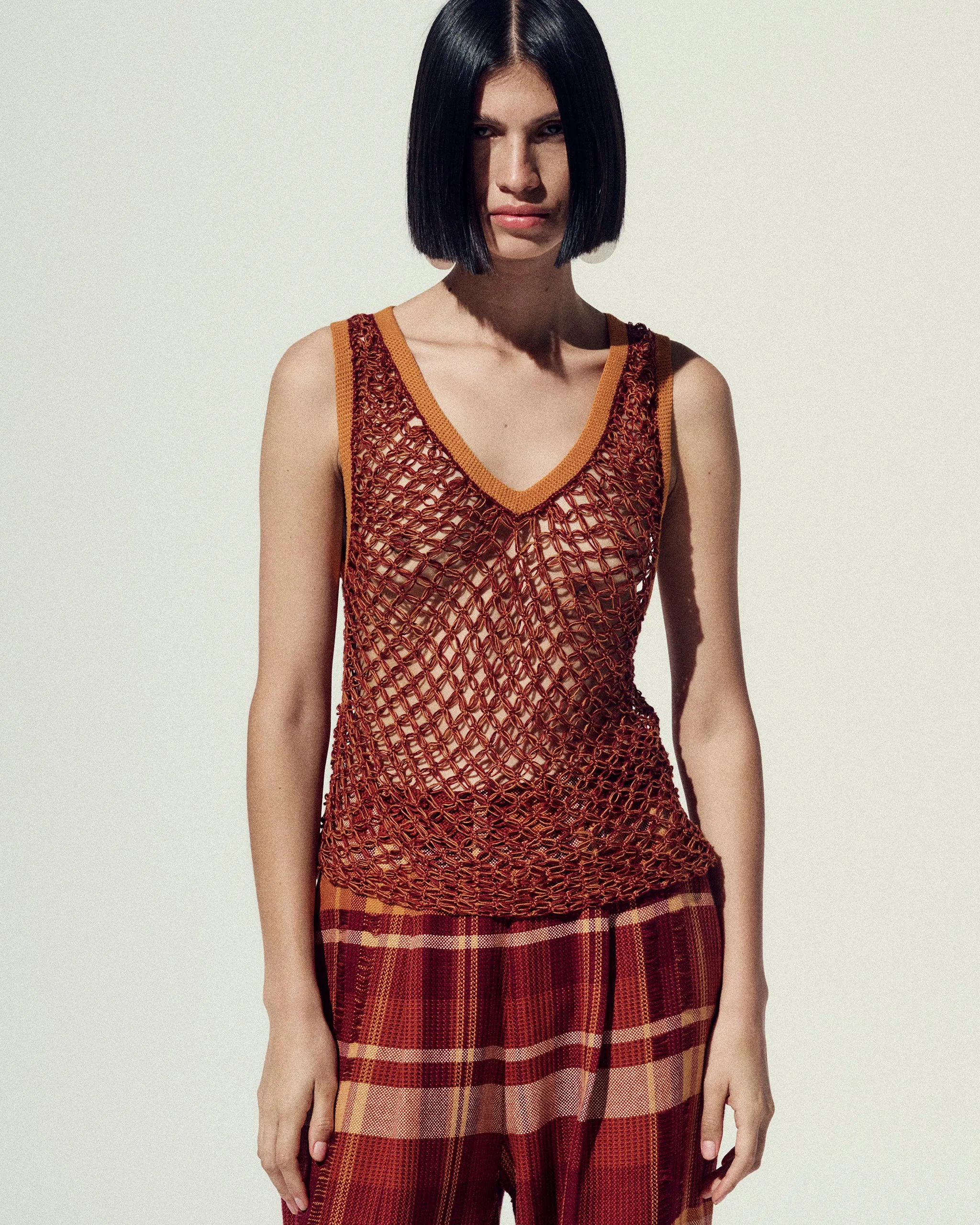 ILLAPA CROCHET TOP | ORANGE-BROWN sold by ESCVDO product image thumbnail 2