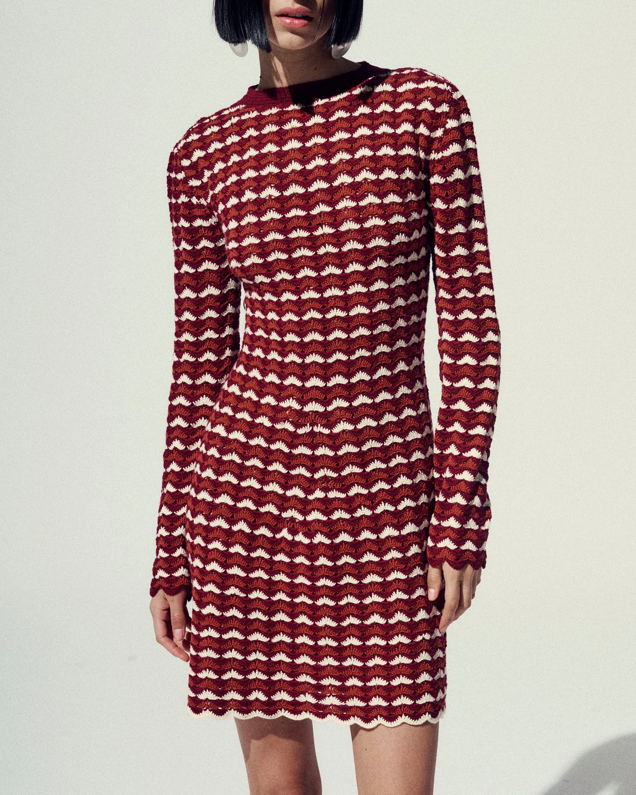 TOTORA MINI DRESS | BROWN-WINE sold by ESCVDO product image thumbnail 3