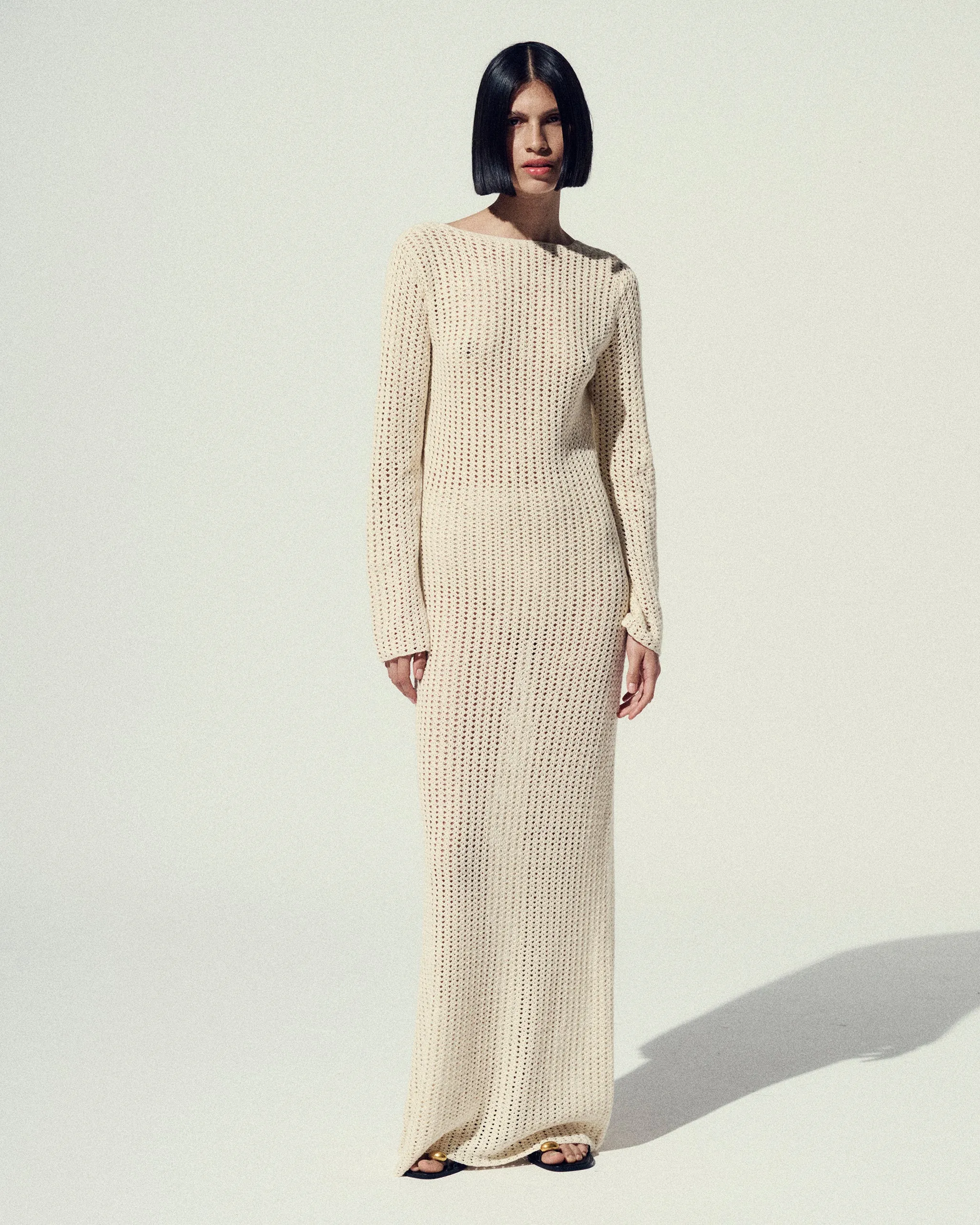 MISHA CROCHET MAXI DRESS | IVORY sold by ESCVDO product image thumbnail 4