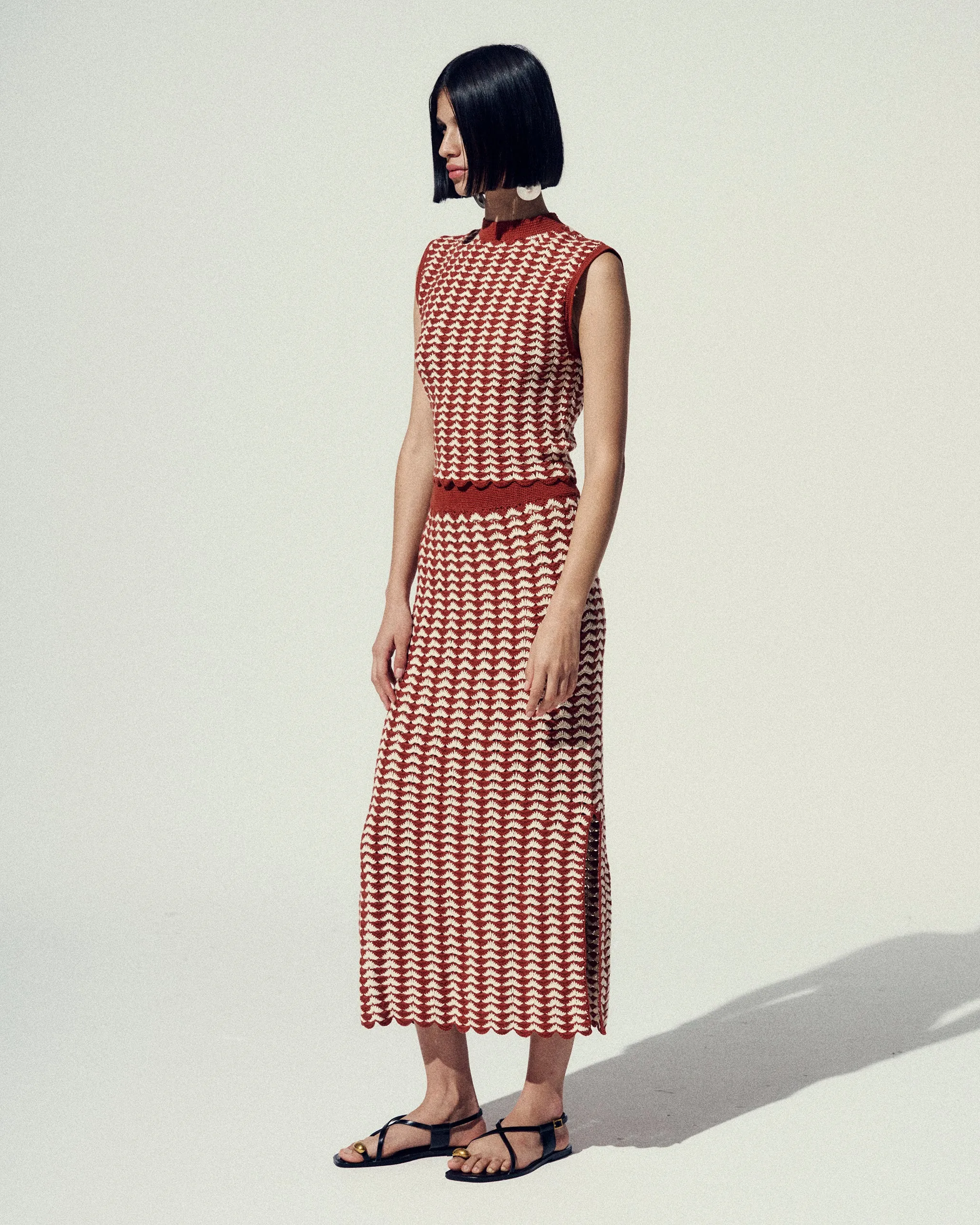 MOTUPE CROCHET SKIRT | IVORY-BROWN sold by ESCVDO product image thumbnail 2