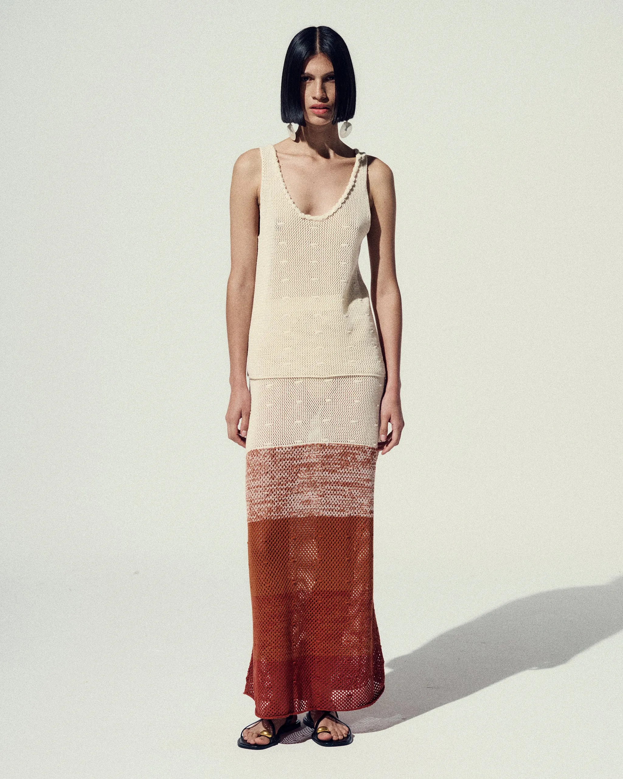 OFRENDA SKIRT | IVORY - BROWN sold by ESCVDO product image thumbnail 2