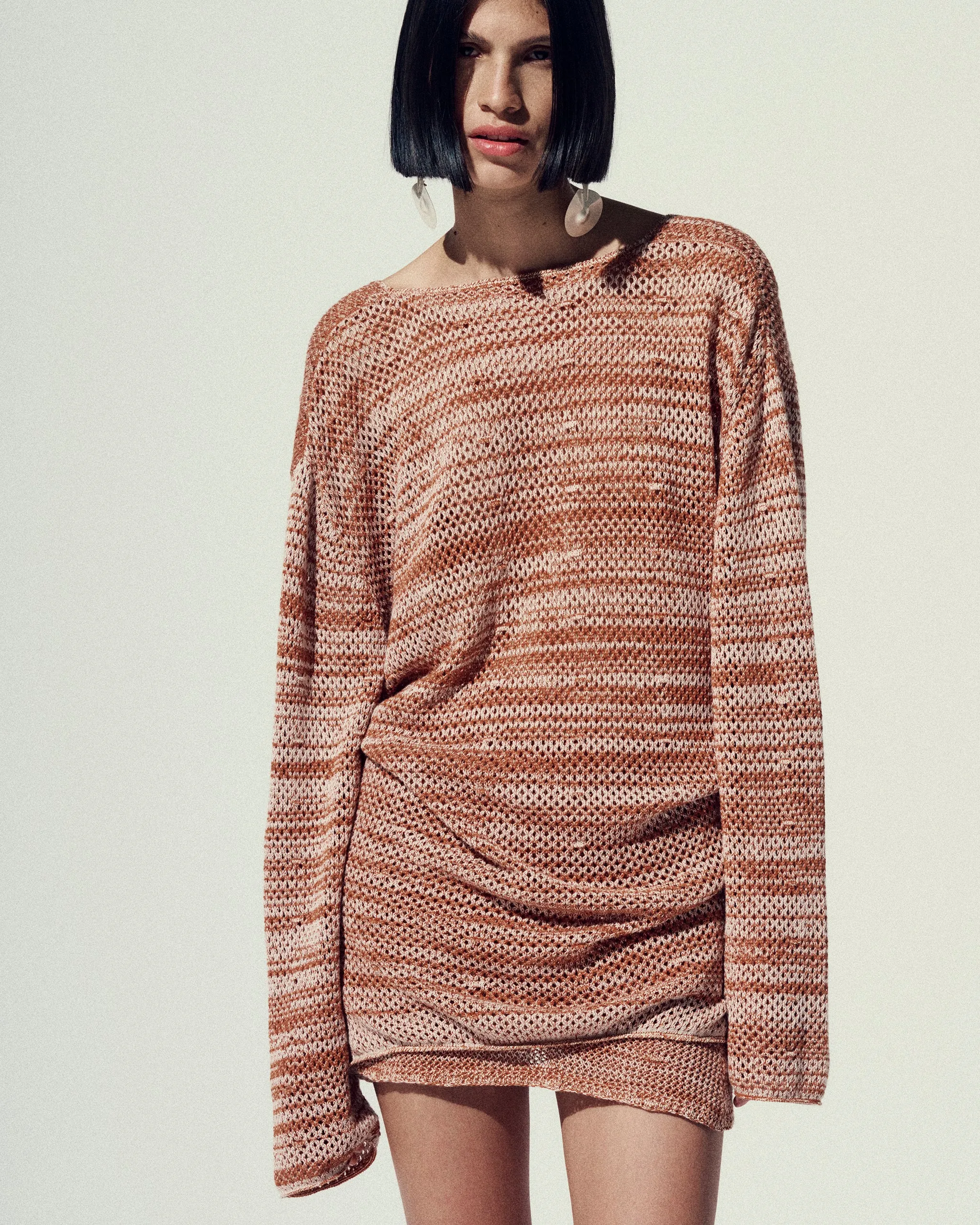 OFRENDA LIGHT CARDIGAN | TOBACCO-IVORY sold by ESCVDO product image thumbnail 4