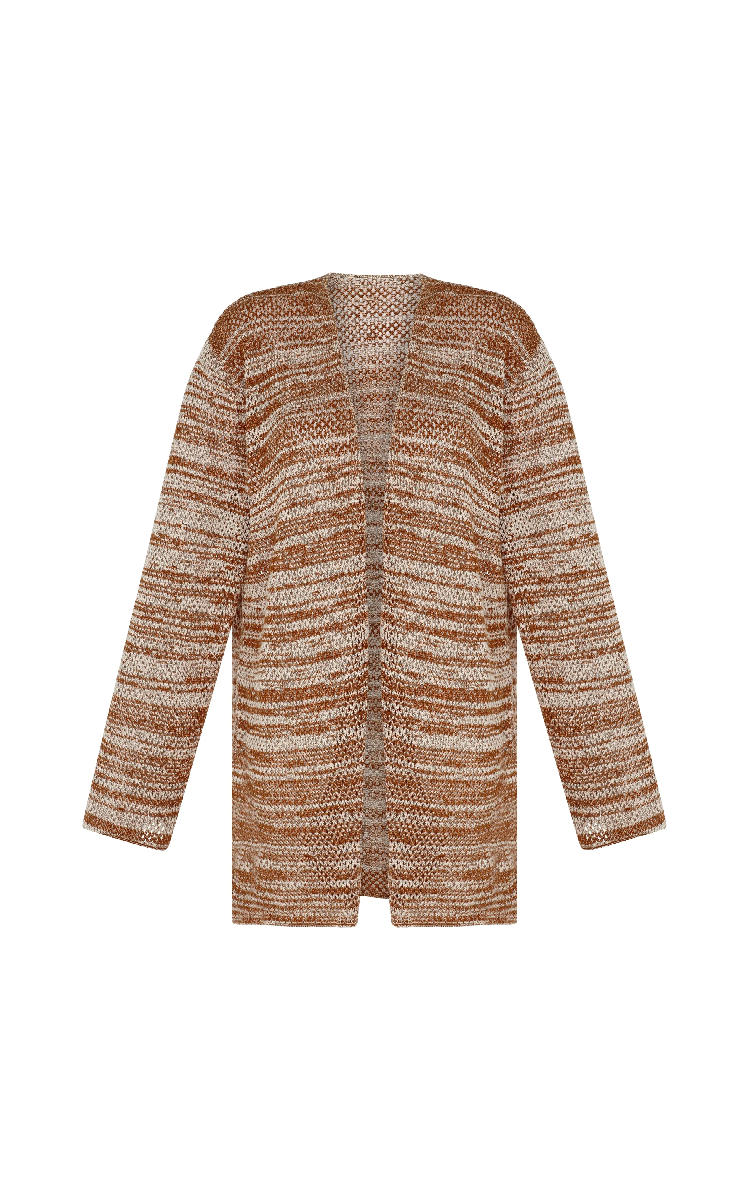 OFRENDA LIGHT CARDIGAN | TOBACCO-IVORY sold by ESCVDO