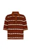 MULLU KNIT SHIRT | TOBACCO-IVORY sold by ESCVDO