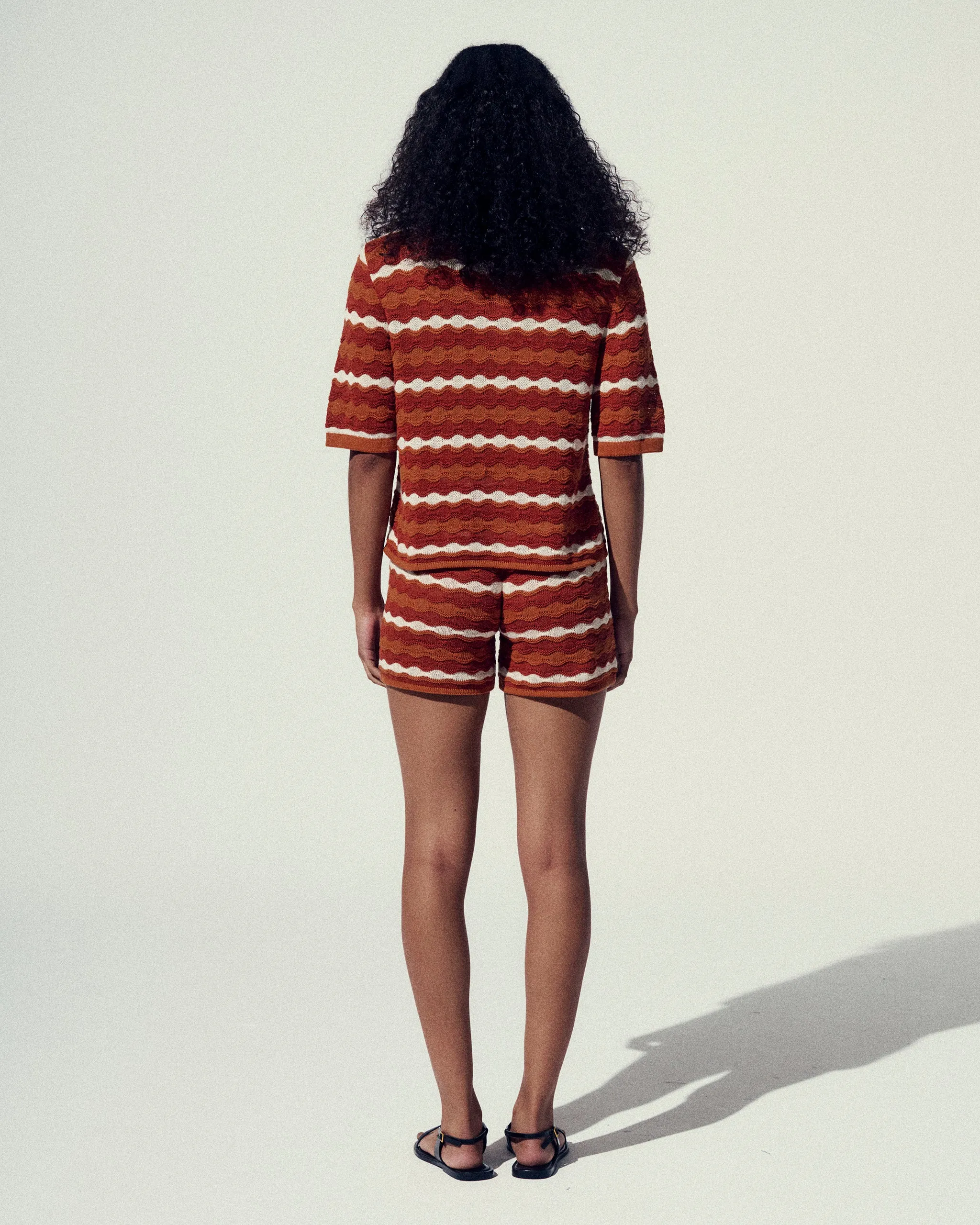 MULLU KNIT SHIRT | TOBACCO-IVORY sold by ESCVDO product image thumbnail 5