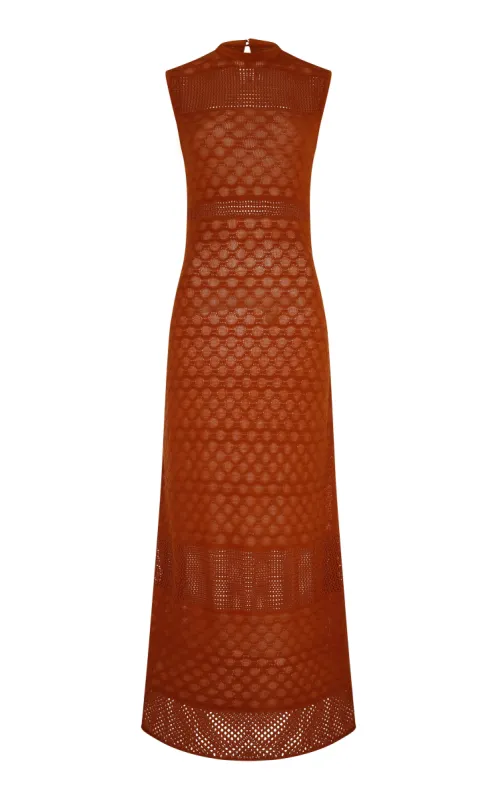 FRONTERA MAXI DRESS | TOBACCO made by ESCVDO