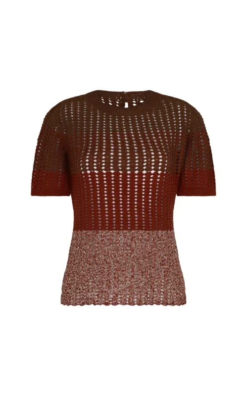 AIJA CROCHET BOX TOP | CHOCOLATE-BROWN | PRE ORDER sold by ESCVDO